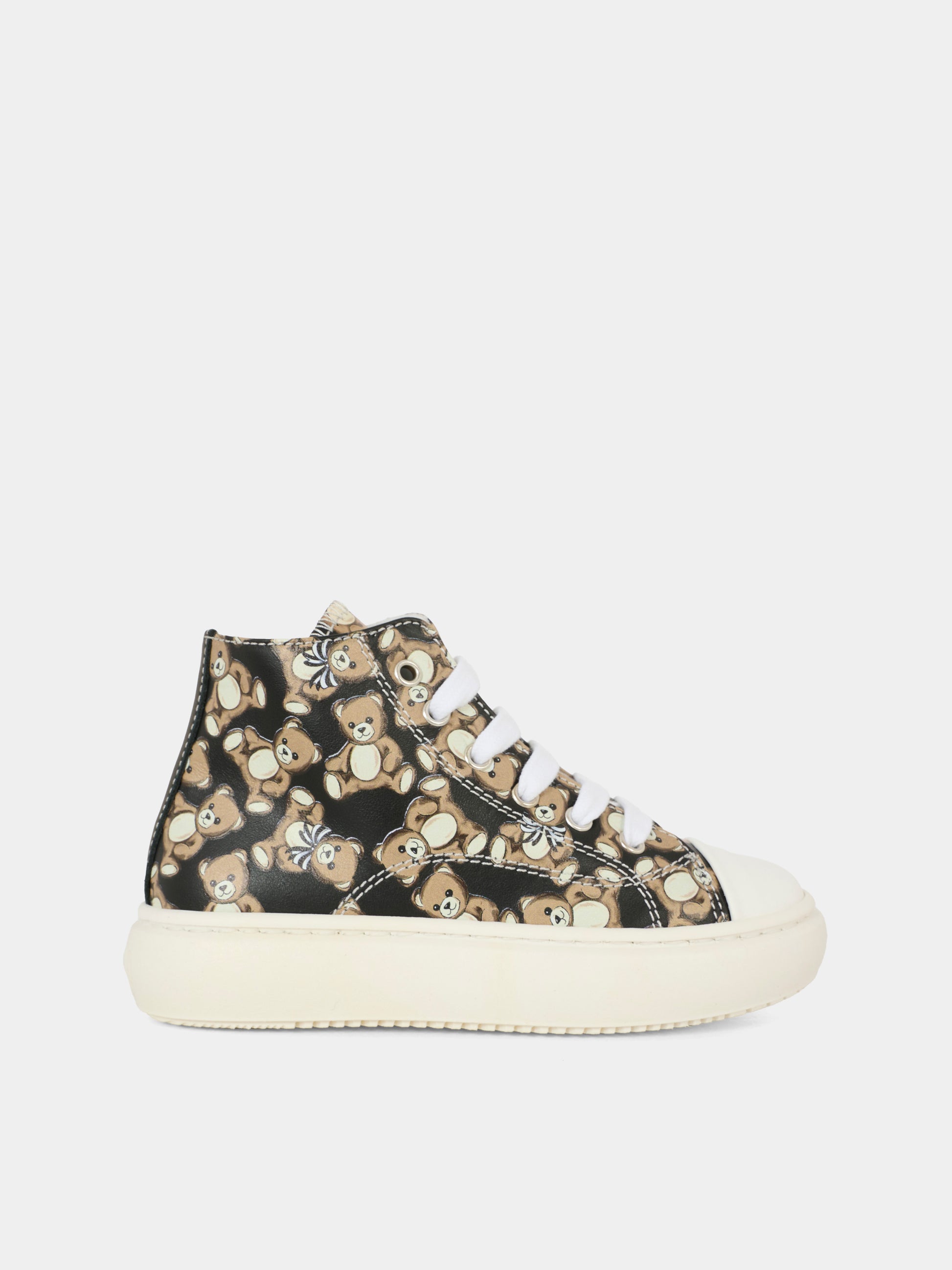 Sneakers nere per bambina con Teddy Bear all over,Moschino Kids,81849 - VAR1