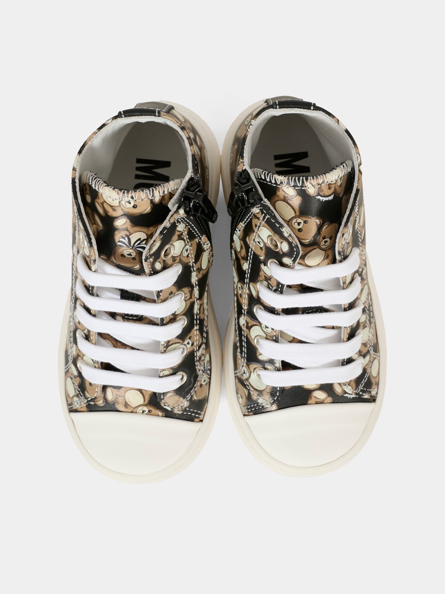 Sneakers nere per bambina con Teddy Bear all over,Moschino Kids,81849 - VAR1