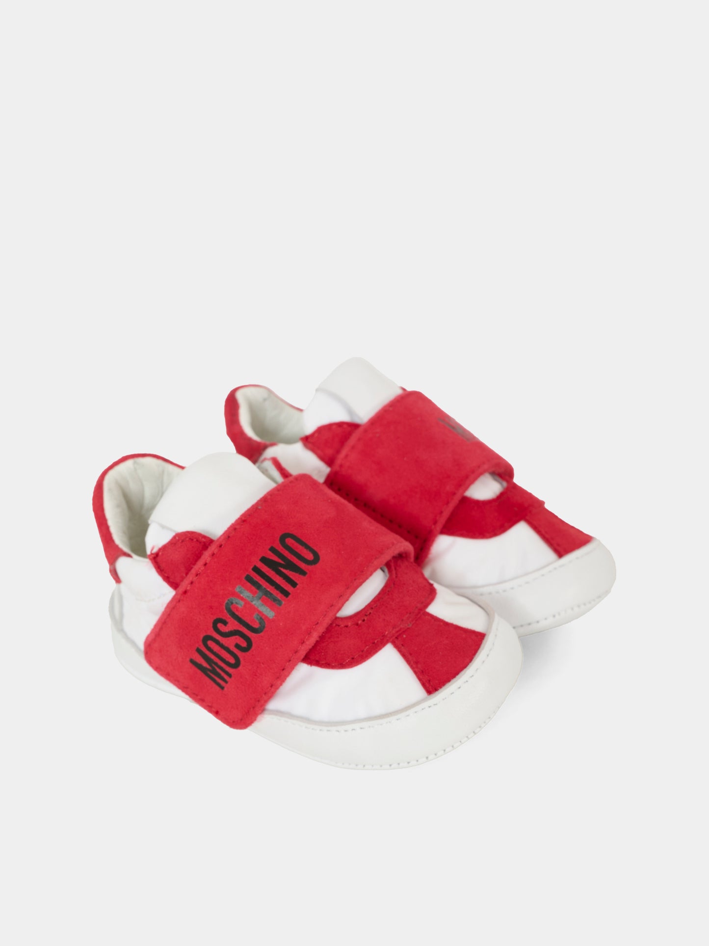 Sneakers rosse per neonati con logo,Moschino Kids,81807 - VAR1