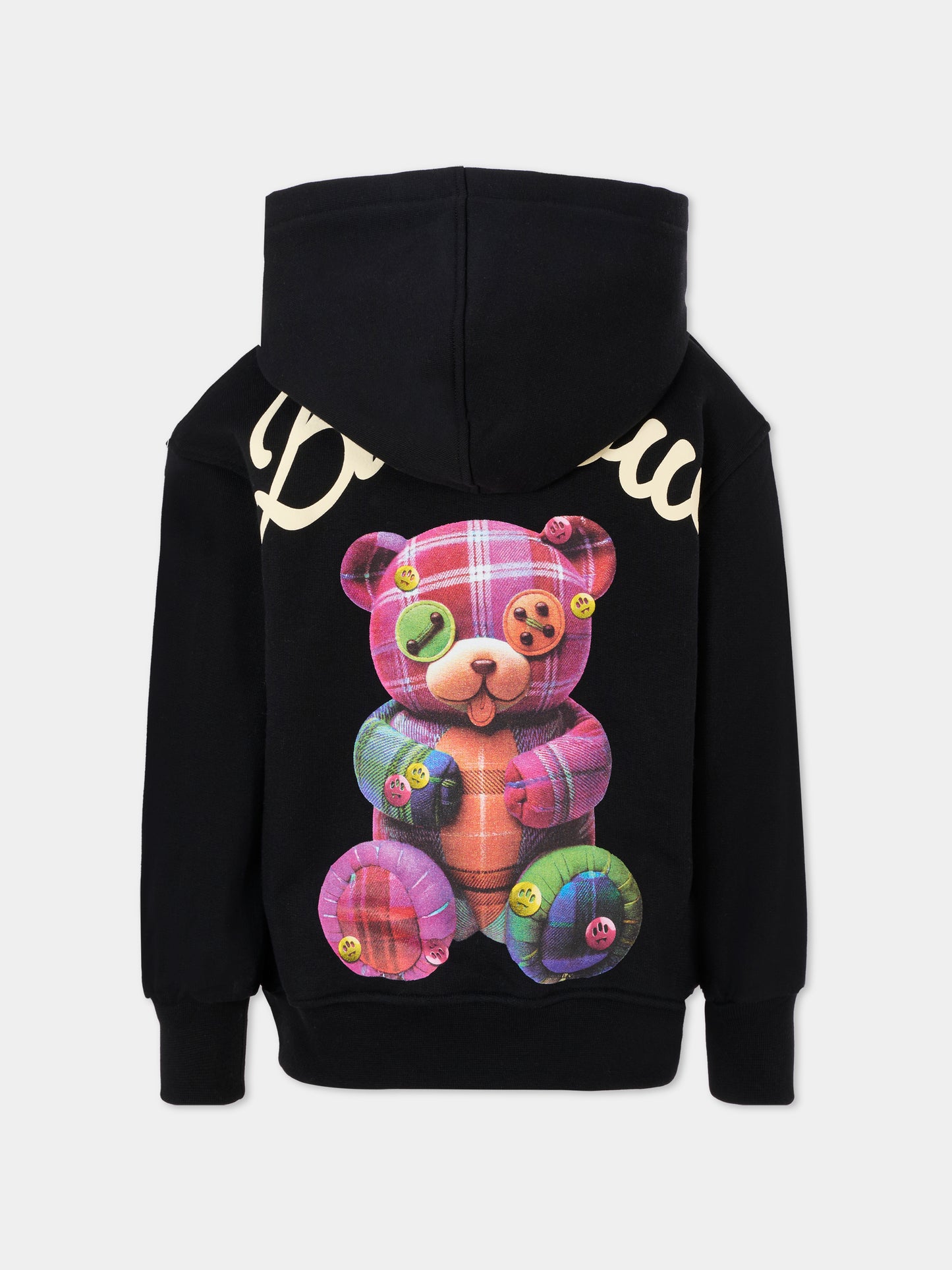 Felpa nera per bambino con stampa Bear,Barrow,F5BKJGHS131 110