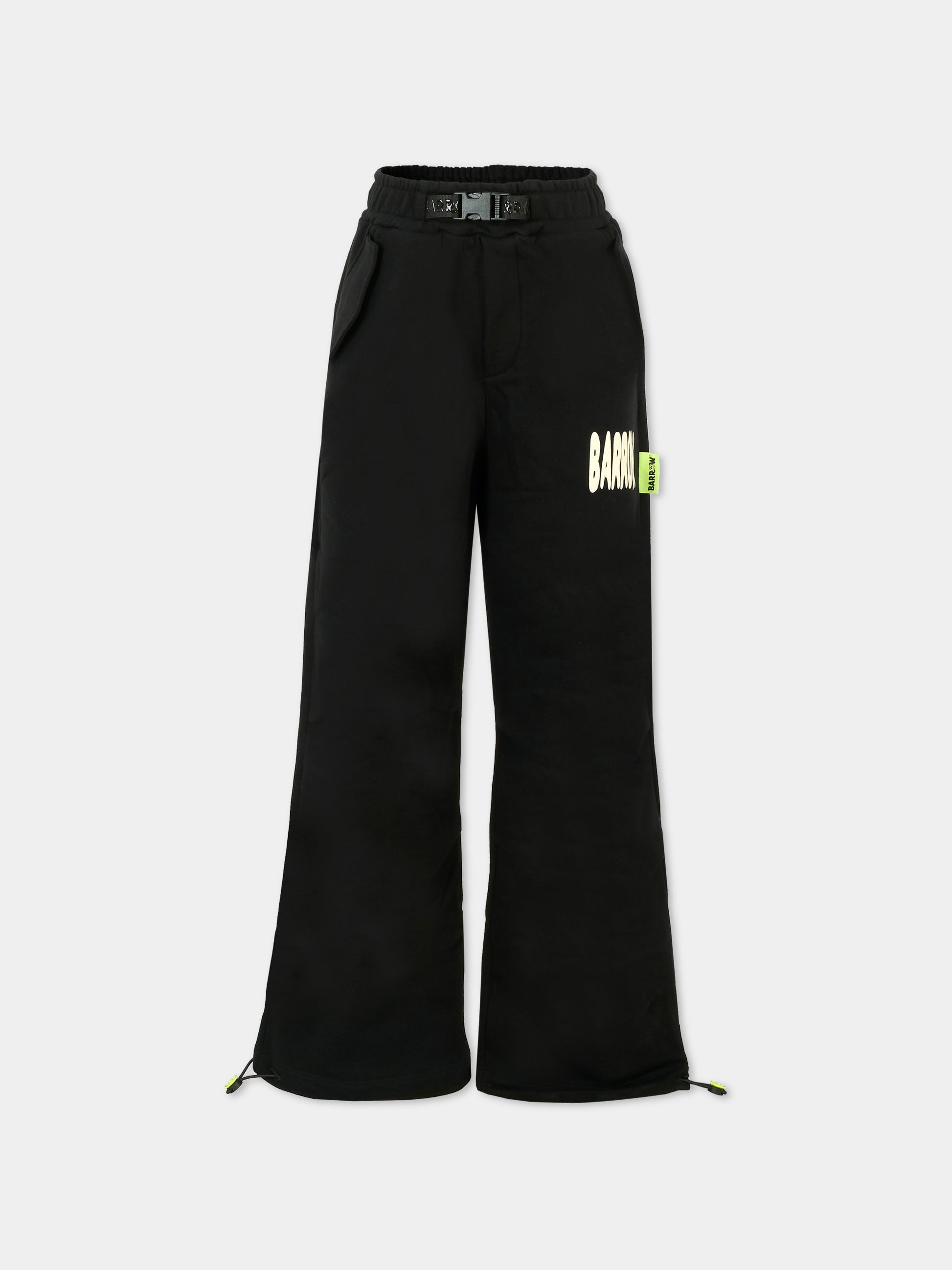Pantaloni neri per bambini con smile,Barrow,F5BKJUFP038 110