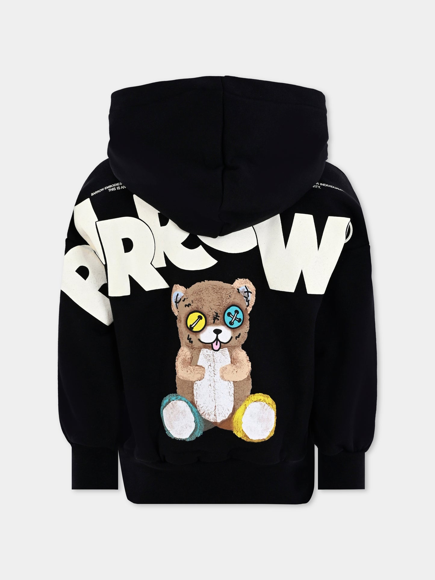 Felpa nera per bambini con stampa Bear,Barrow,F5BKJUHS045 110