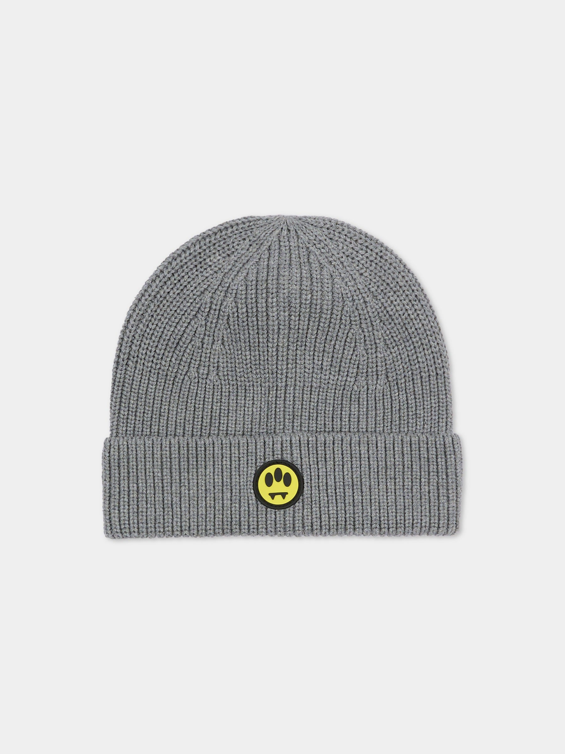 Berretto grigio per bambini con smile,Barrow,F5BKJUHT073 100
