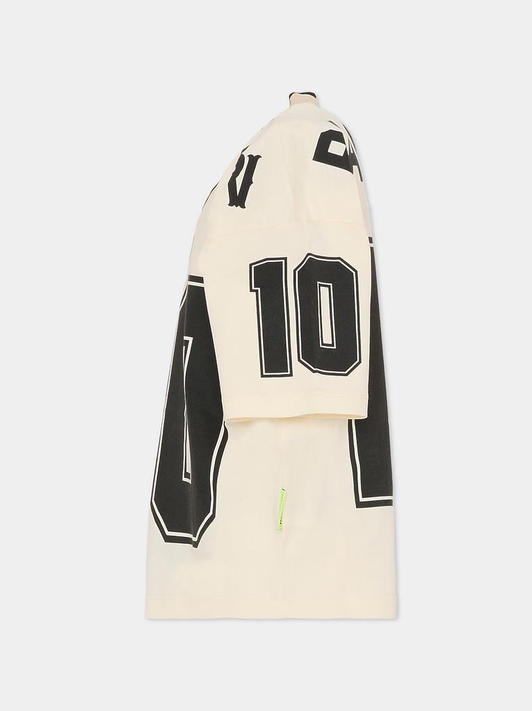 T-shirt avorio per bambino con numeri,Barrow,F5BKJUTH067 013