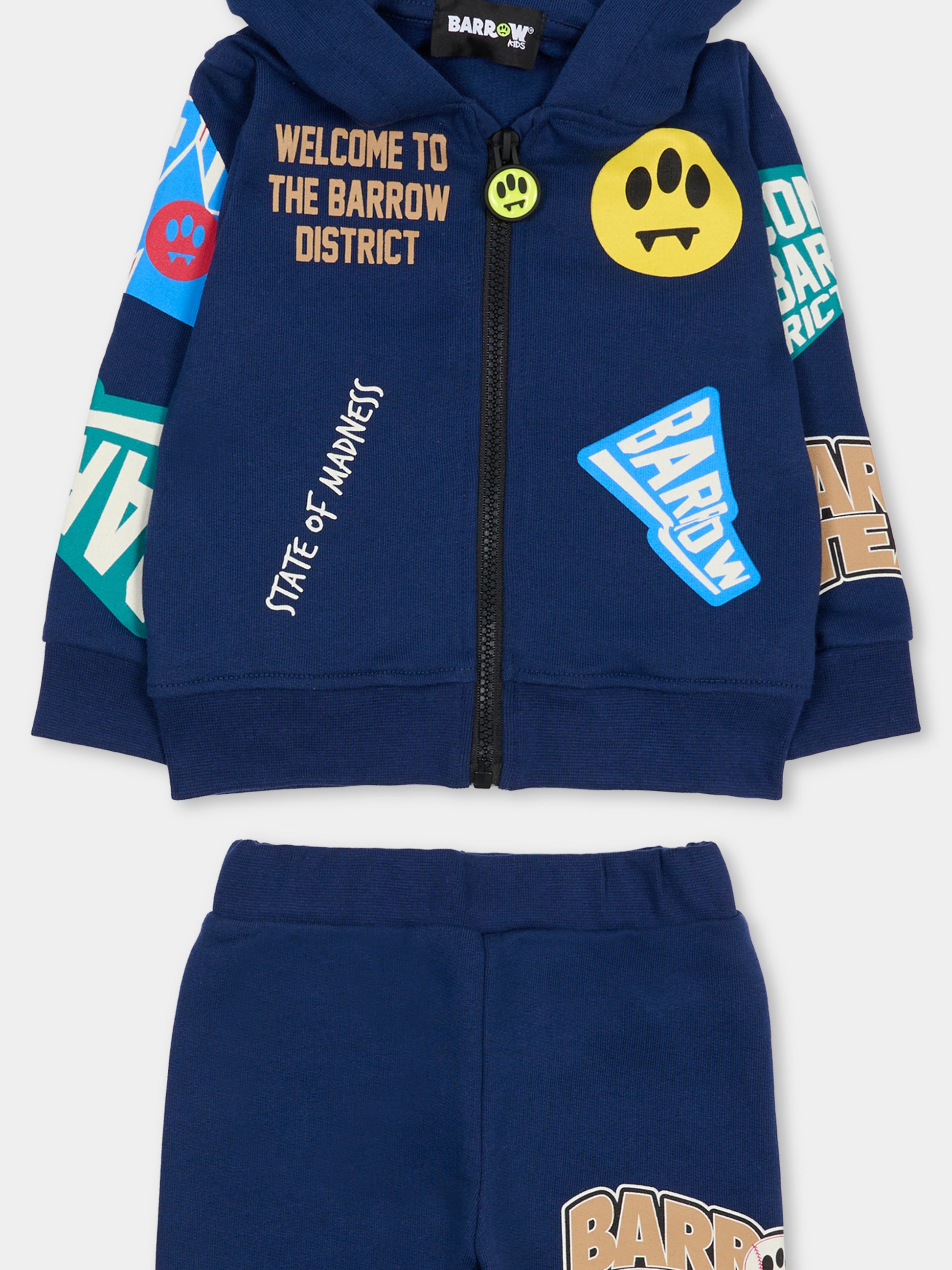 Completo blu per neonato con smile,Barrow,F5BKUNSF214 060