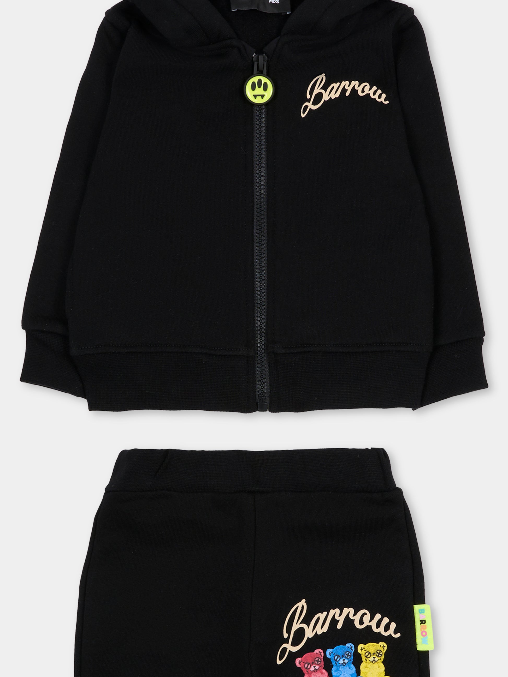 Completo nero per neonato con stampa Bear,Barrow,F5BKUNSF218 110