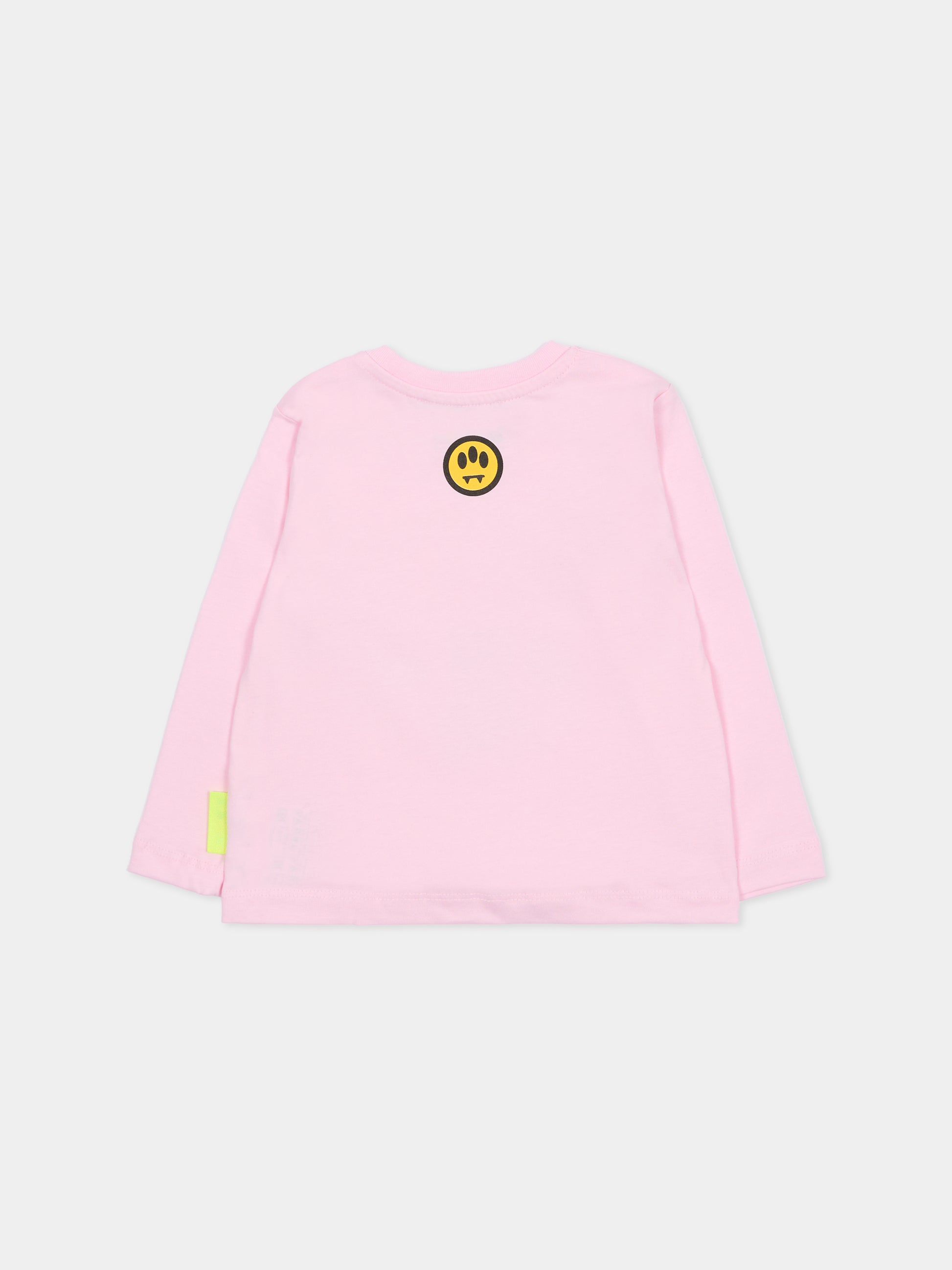 T-shirt rosa per neonata con stampa Bear,Barrow,F5BKUNTH217 042