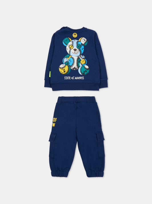 Completo blu per neonato con stampa Bear,Barrow,F5BKUNTP213 060