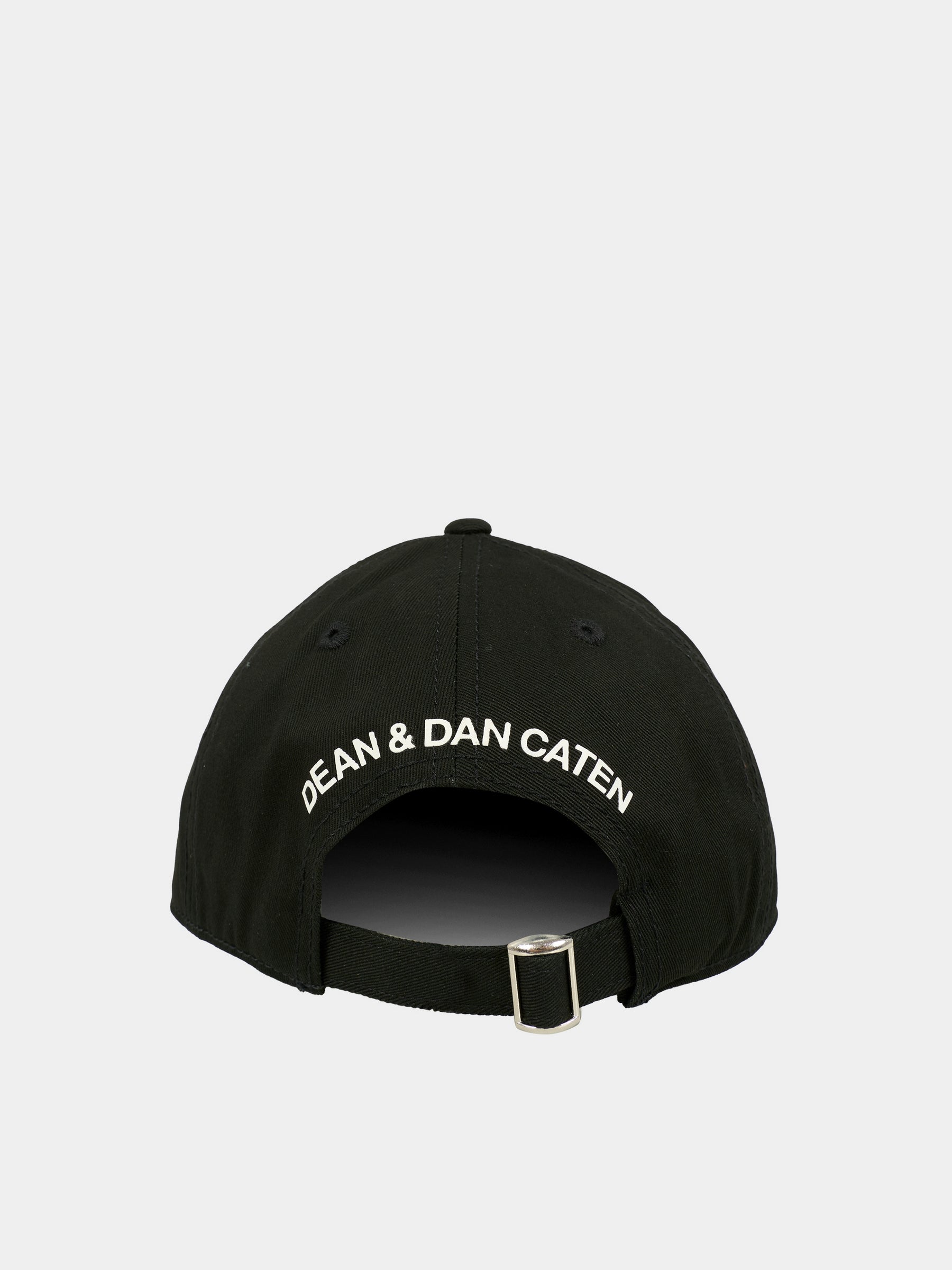 Cappello nero per bambino con logo bianco,Dsquared2,DQ2955-D00YT-DQ900