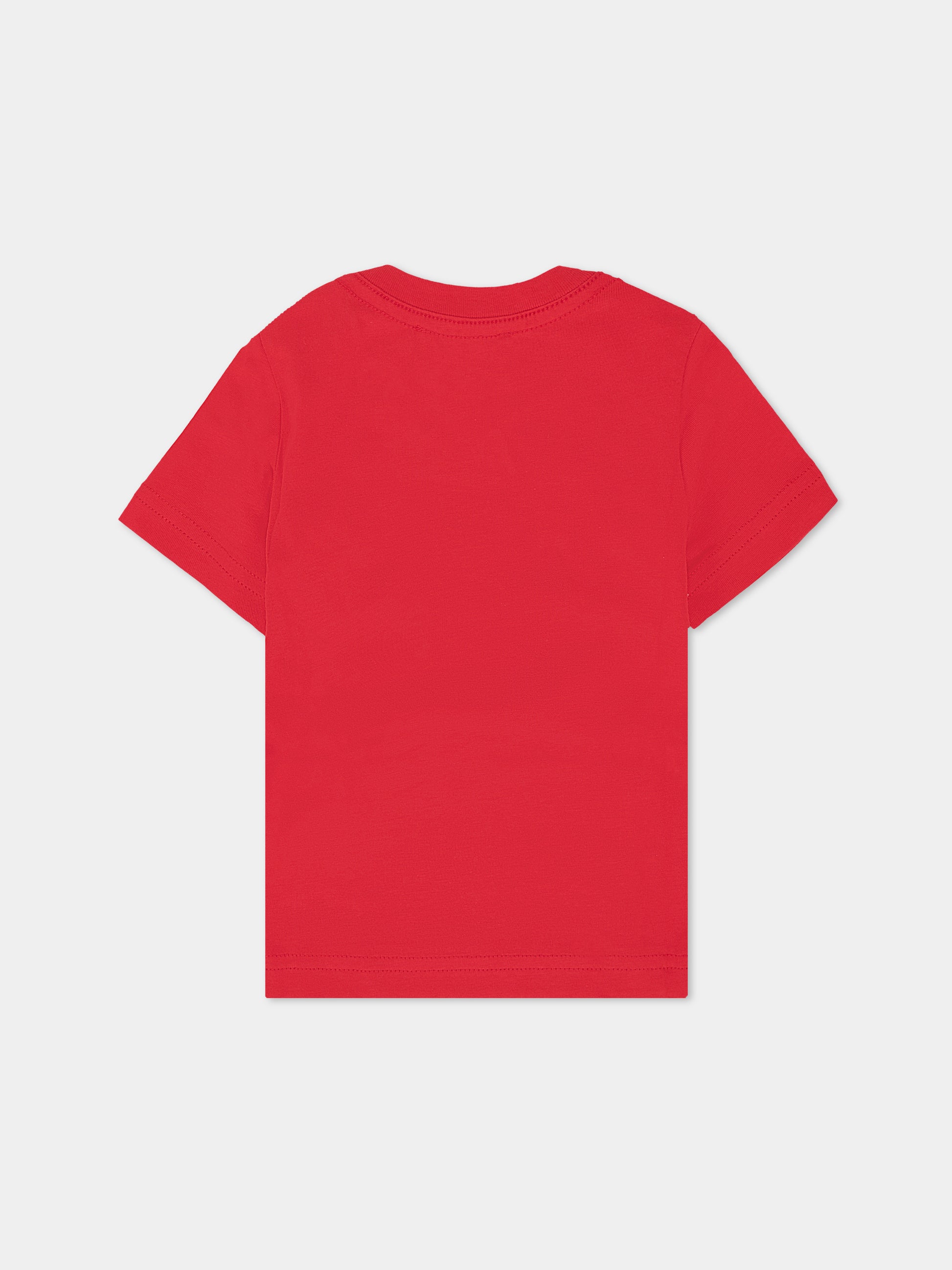 T-shirt rossa per neonati con foglia d'acero,Dsquared2,DQ3112-D00XM-DQ423