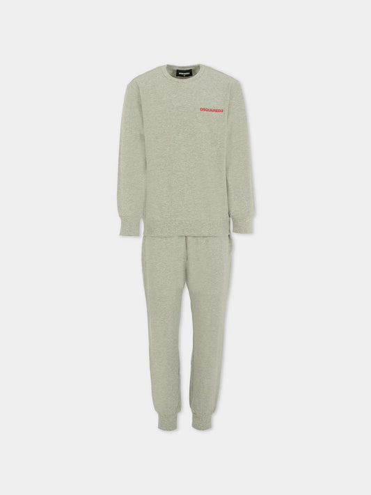 Pigiama grigio per bambini con logo,Dsquared2,DQ3113-D008J-DQ911