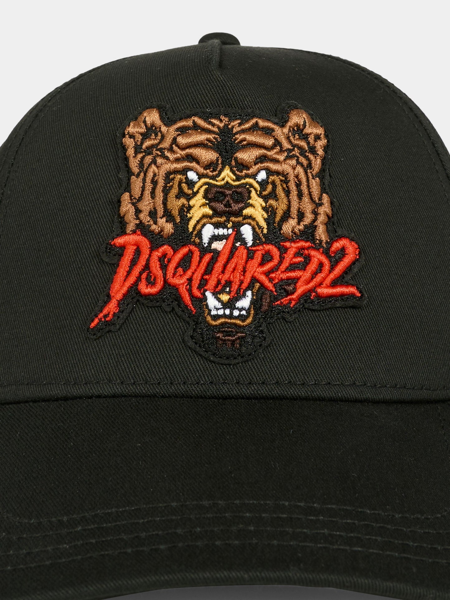 Cappello nero per bambino con logo rosso,Dsquared2,DQ3116-D00YT-DQ900