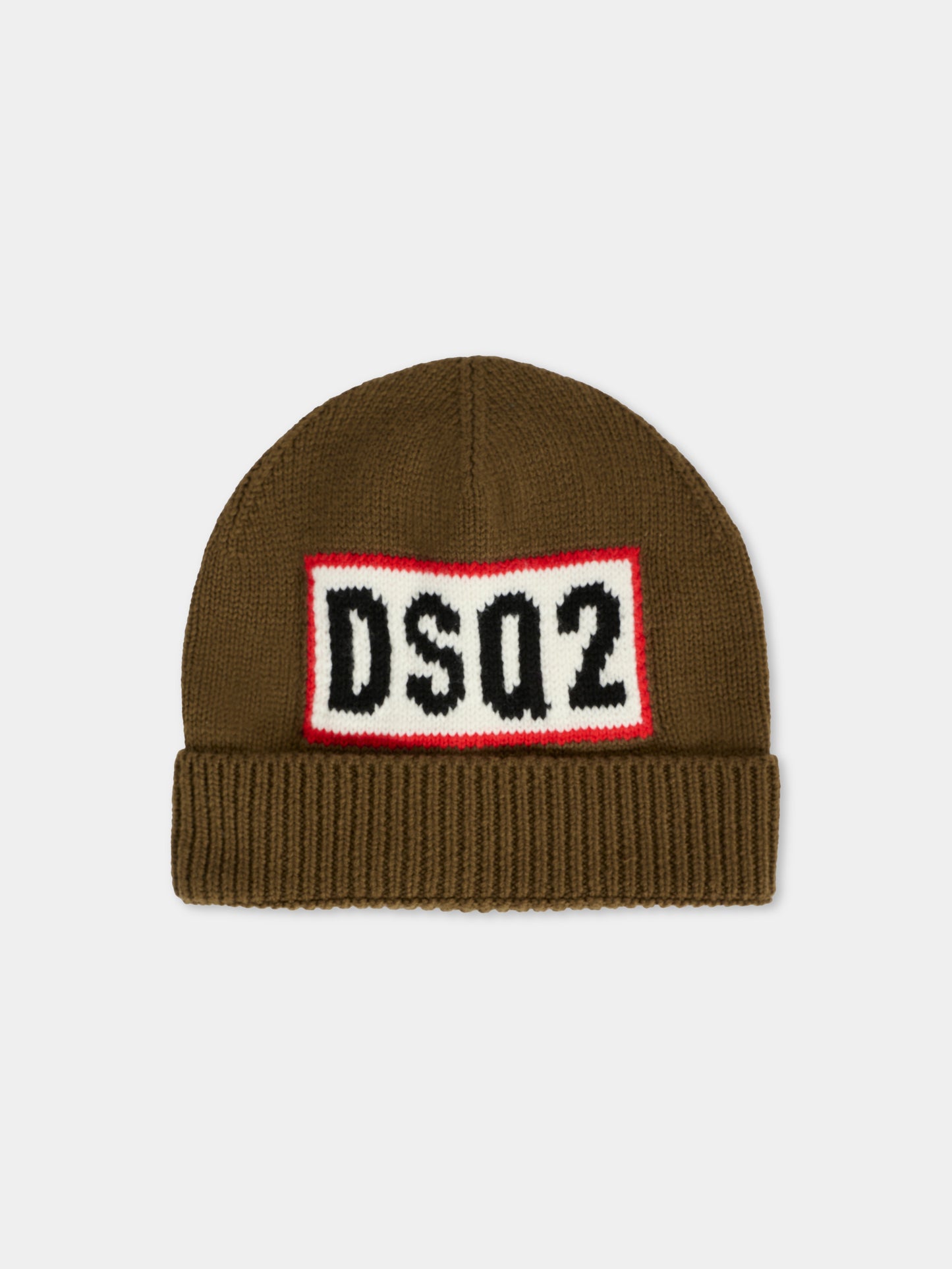 Berretto verde per bambino con logo,Dsquared2,DQ3122-D0AFJ-DQ518