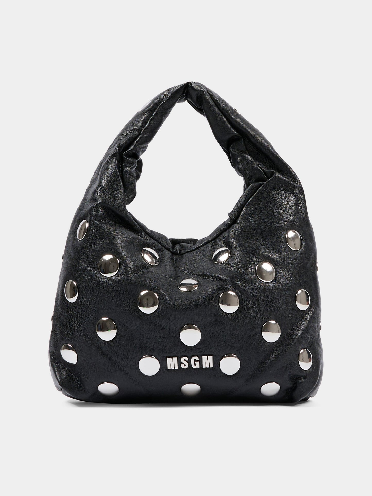 Borsa nera per bambina con borchie,Msgm Kids,F5MSJGBA095 110