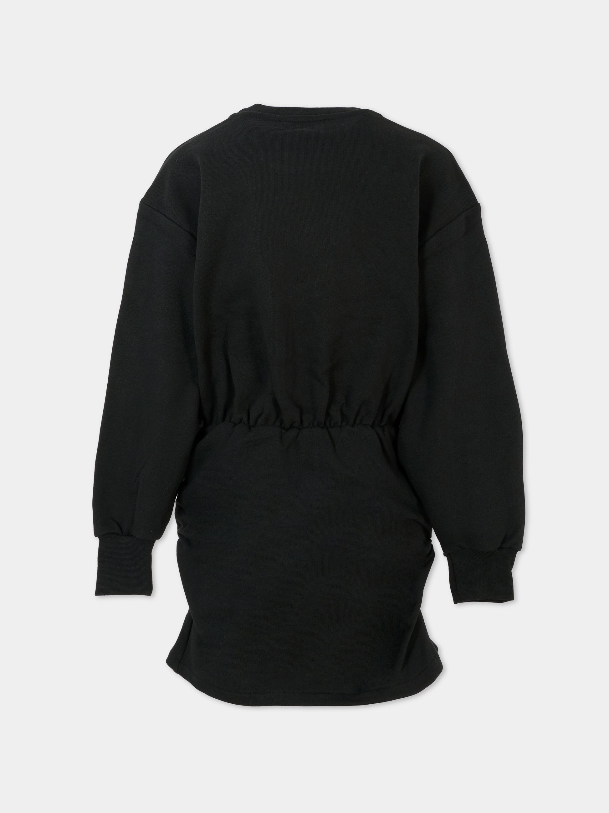 Vestito nero per bambina con logo,Msgm Kids,F5MSJGDR044 110