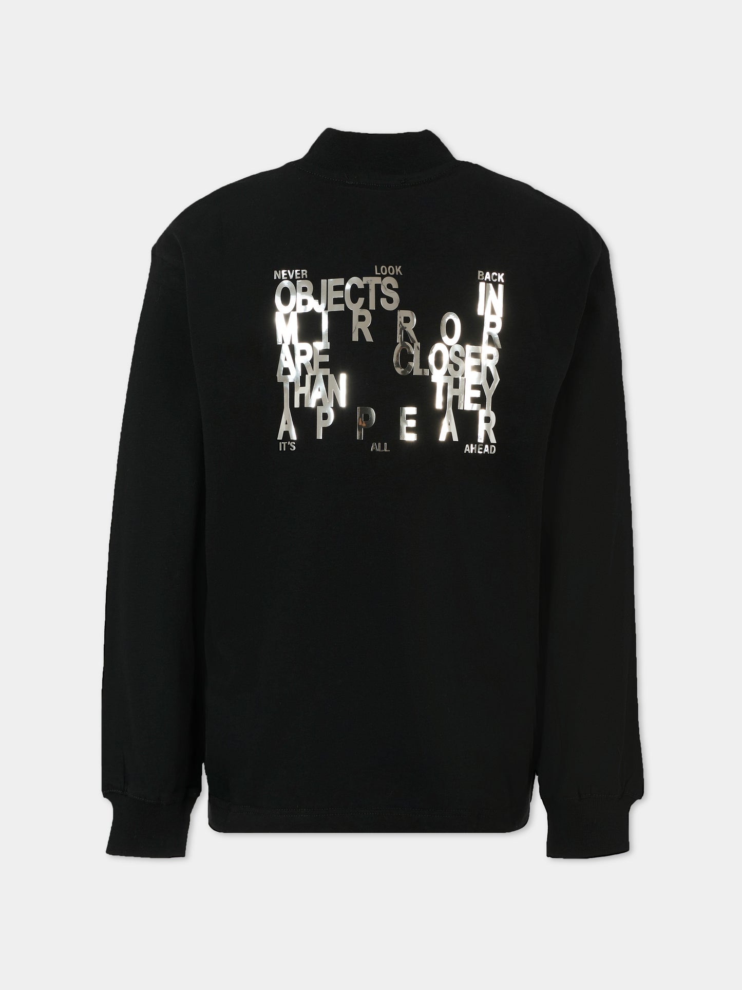 Dolcevita nero per bambina con logo,Msgm Kids,F5MSJGTH192 110