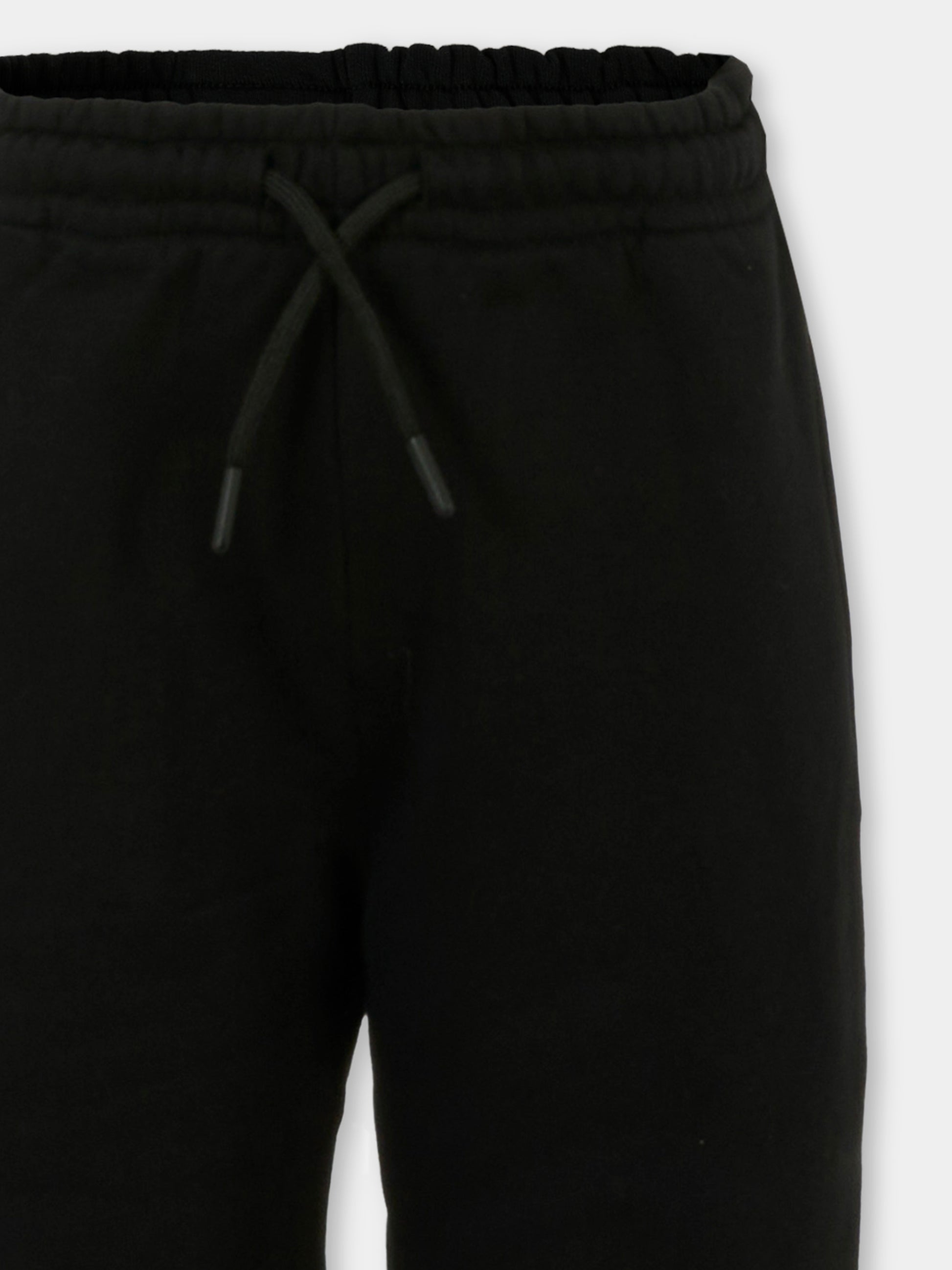 Pantaloni neri per bambina con logo rosa,Msgm Kids,F5MSJUFP024 110/83