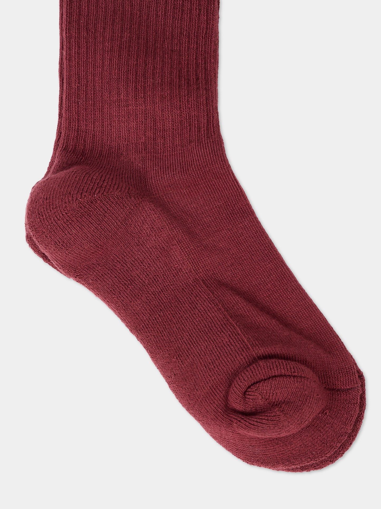 Calze bordeaux per bambini con logo avorio,Msgm Kids,F5MSJUSO278 MS034