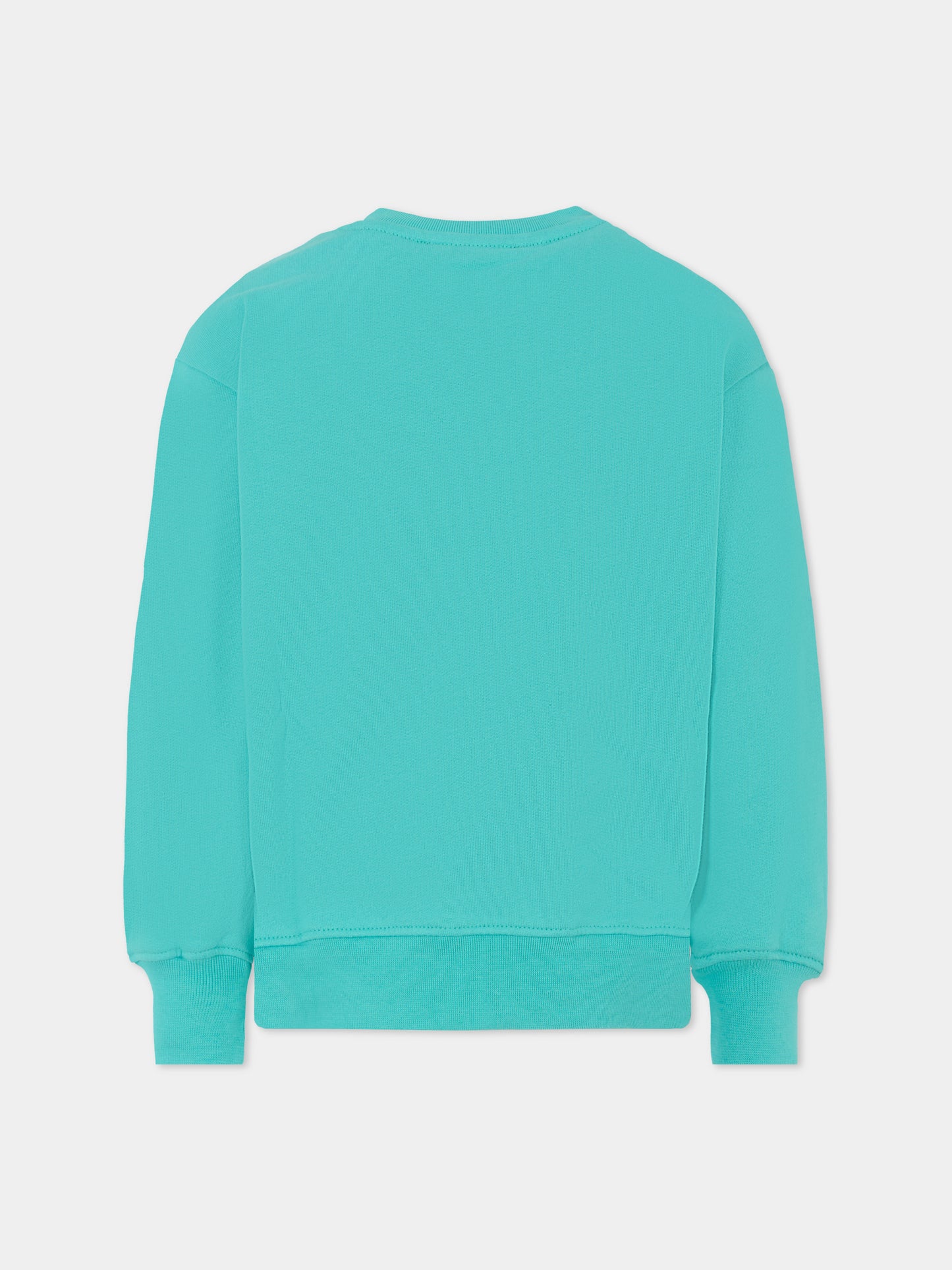 Felpa azzurra per bambini con logo,Msgm Kids,F5MSJUSW018 MS037