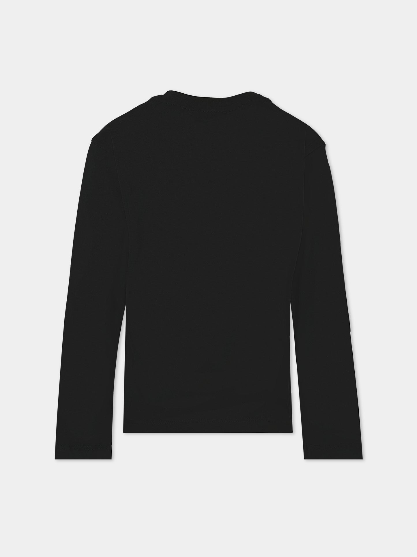 T-shirt nera per bambini con logo,Msgm Kids,F5MSJUTH008 110