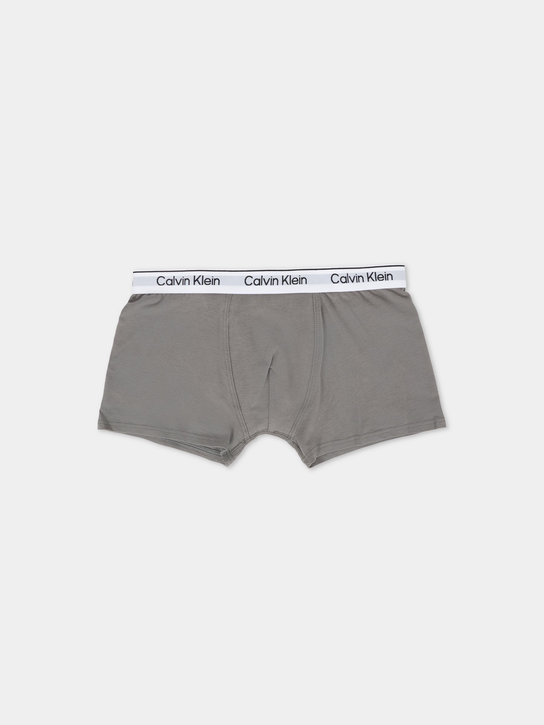 Set boxer nero per bambino con logo,Calvin Klein Kids,25WCAB70B700506 0UA
