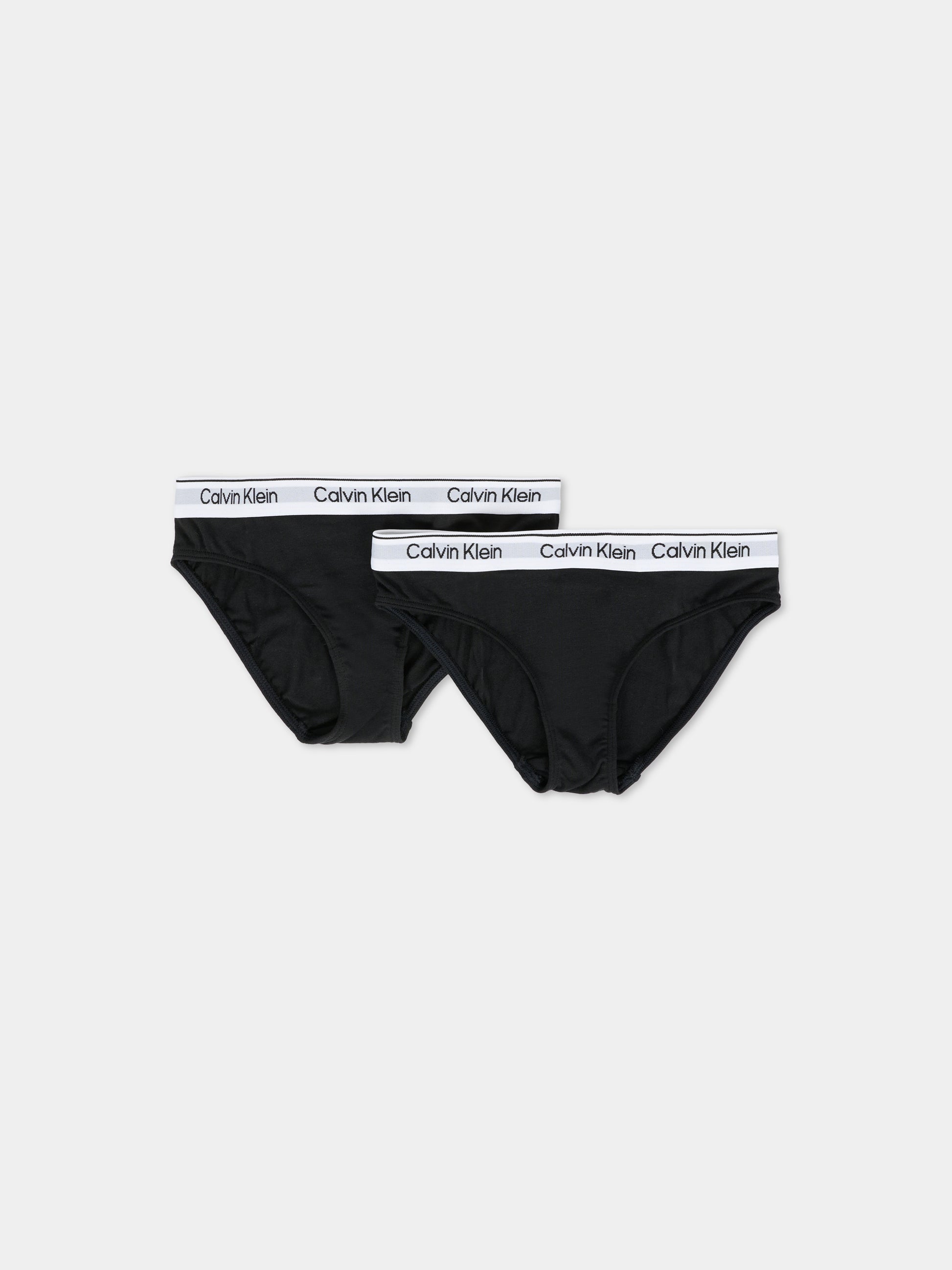 Set slip neri per bambina con logo,Calvin Klein Kids,G80G800726 0SA