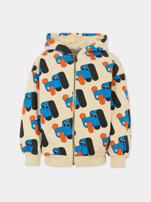 Felpa beige per bambino con cane,Bobo Choses,B225AC049