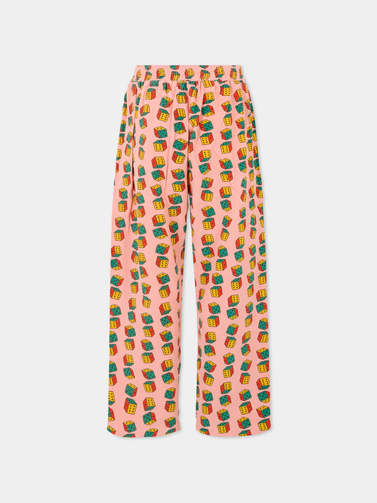 Pantaloni rosa per bambina con dadi all over,Bobo Choses,B225AC085