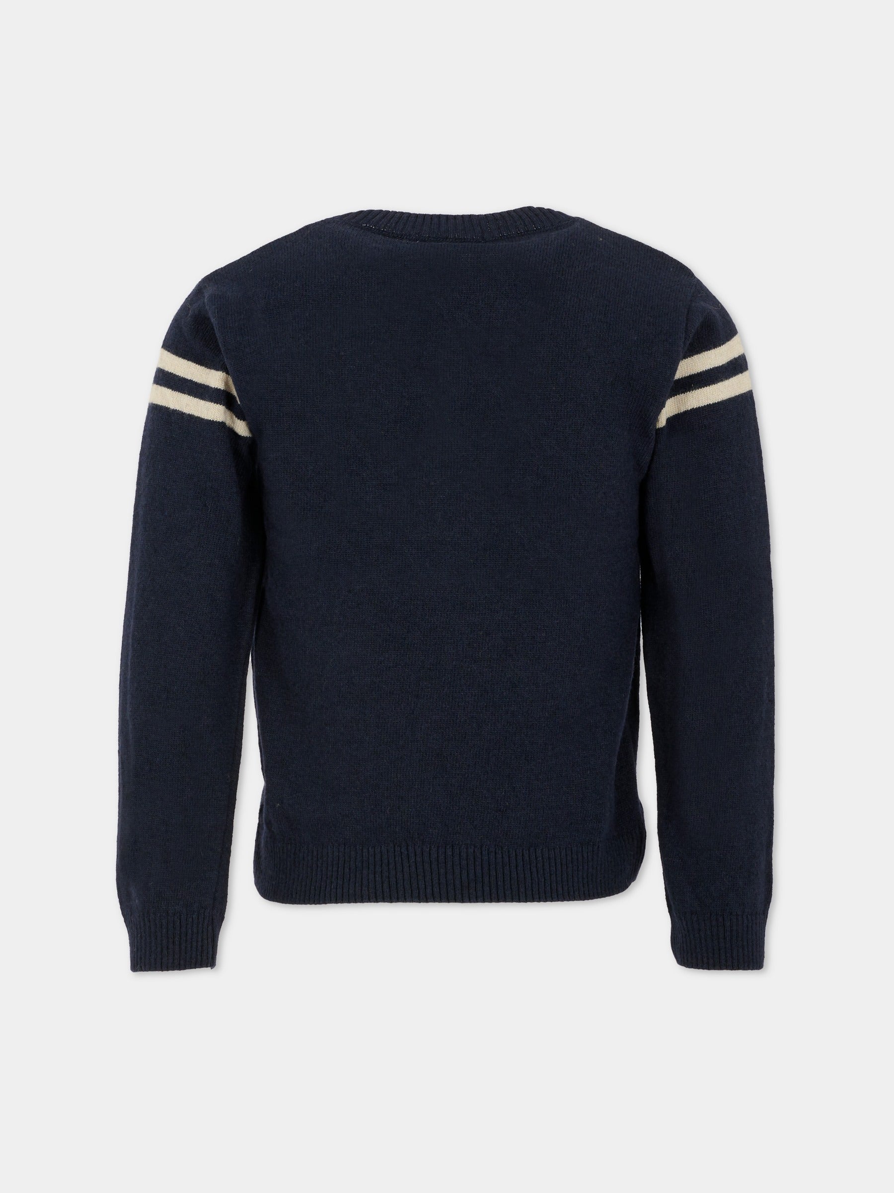 Maglione blu per bambino con cane,Patachou,PAP SWE4133367 360