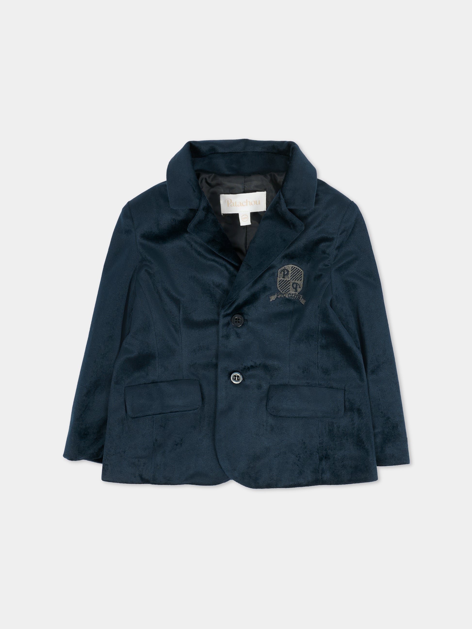 Giacca blu per neonato con logo,Patachou,PAP BLA4133382 360