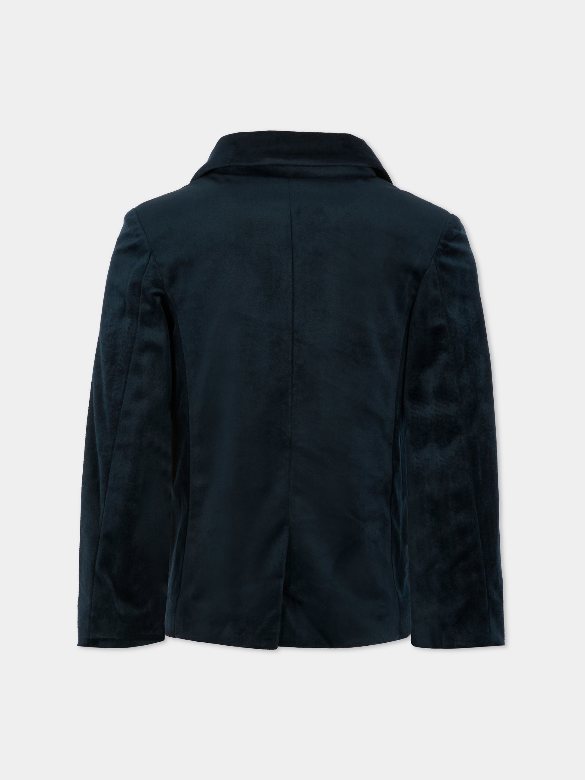 Giacca blu per bambino con logo,Patachou,PAP BLA4133382 360