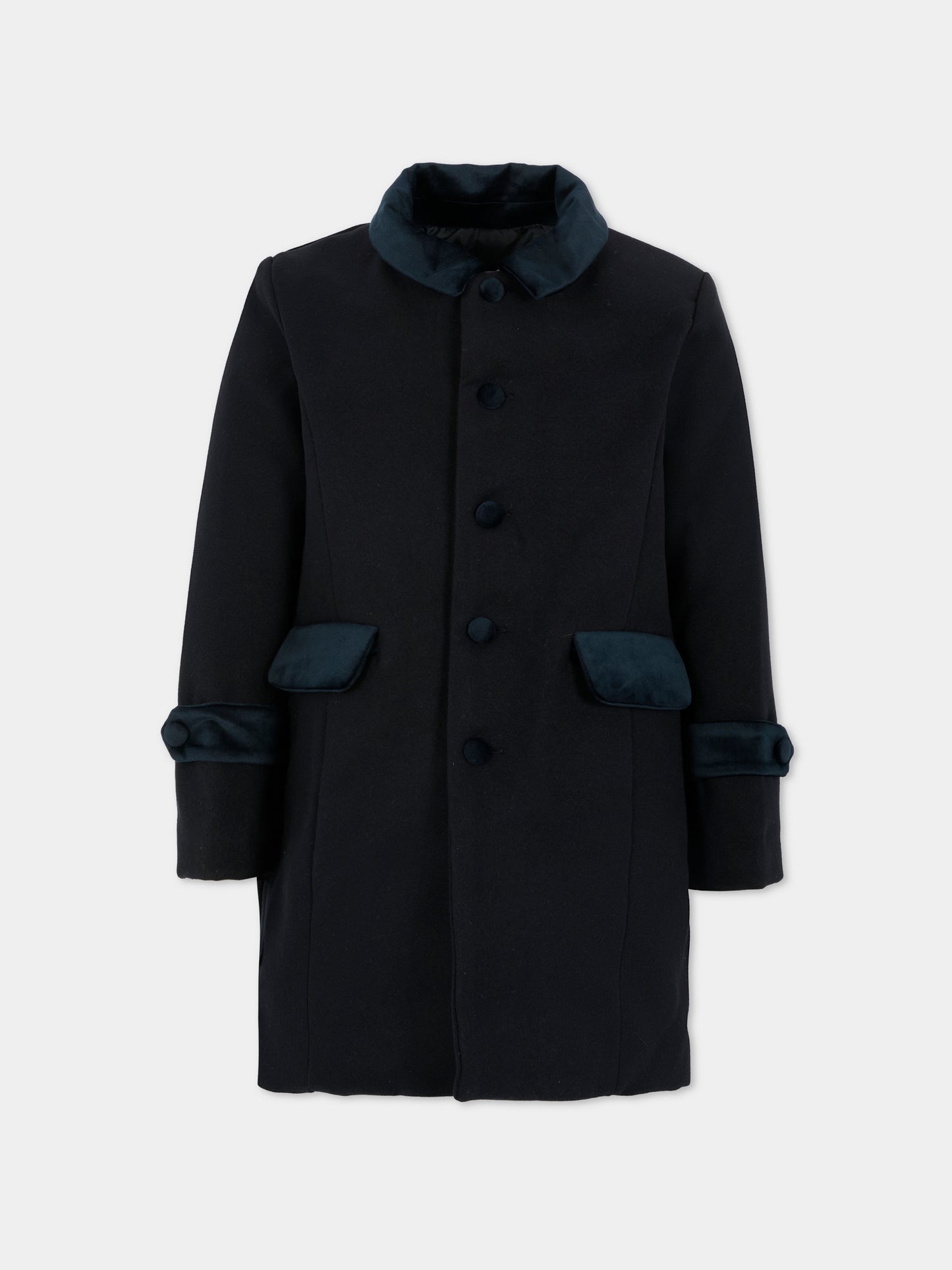 Cappotto blu per bambino,Patachou,PAP CA4133380 360