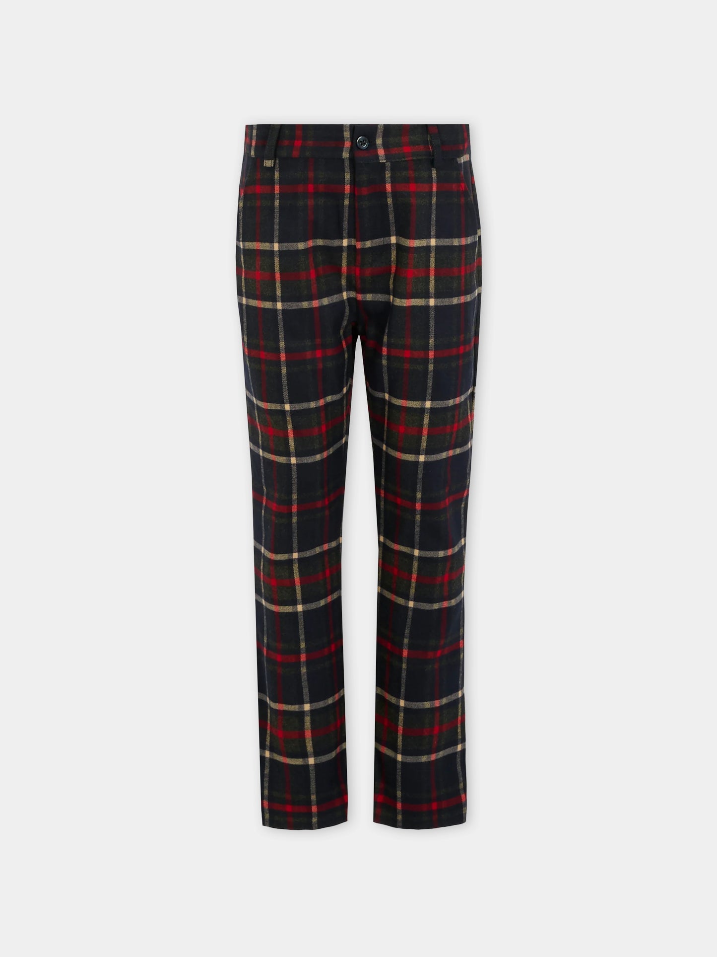 Pantaloni blu per bambino con motivo a quadri,Patachou,PAP CAL4133371 Z0133