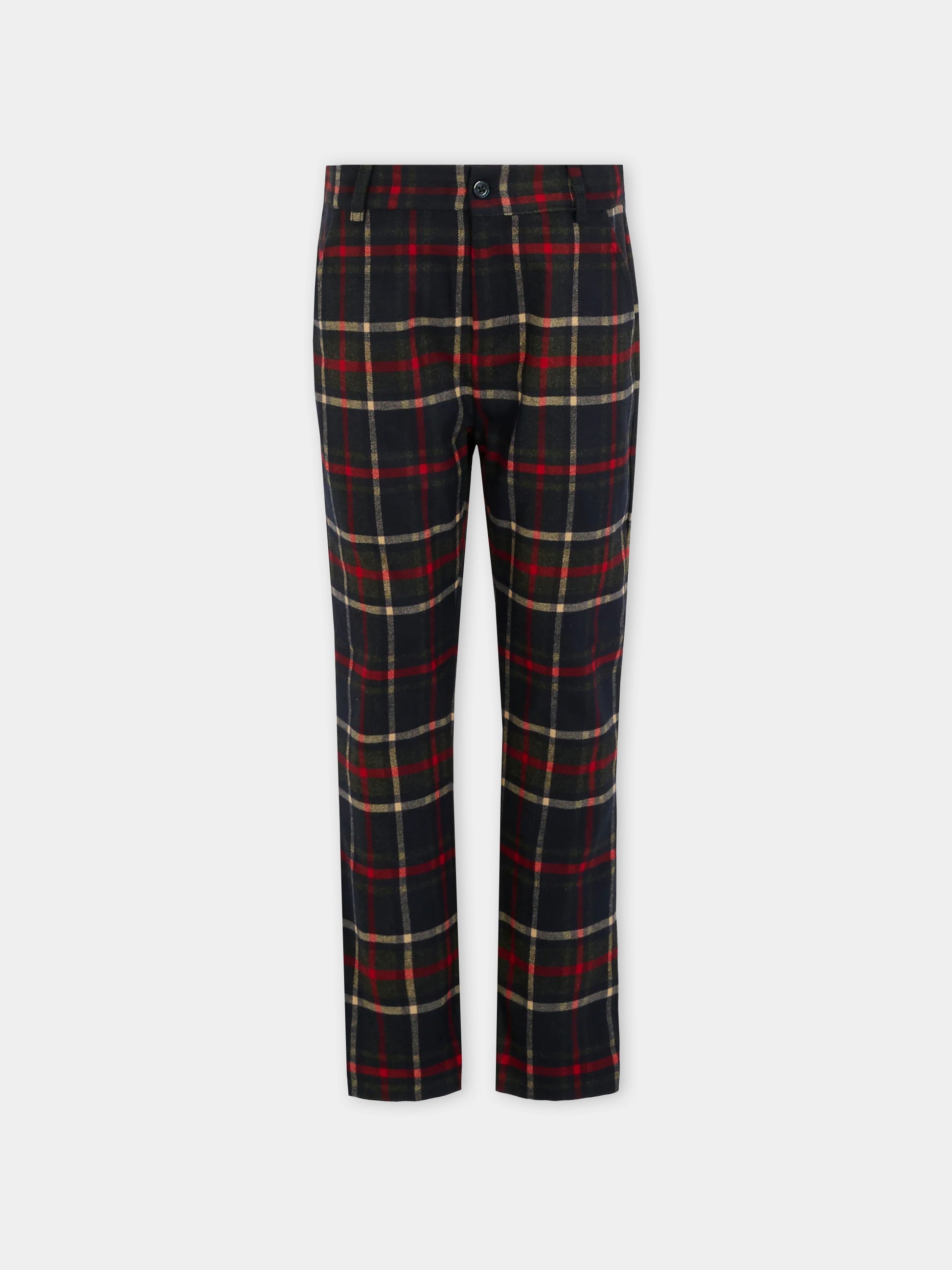 Pantaloni blu per bambino con motivo a quadri,Patachou,PAP CAL4133371 Z0133