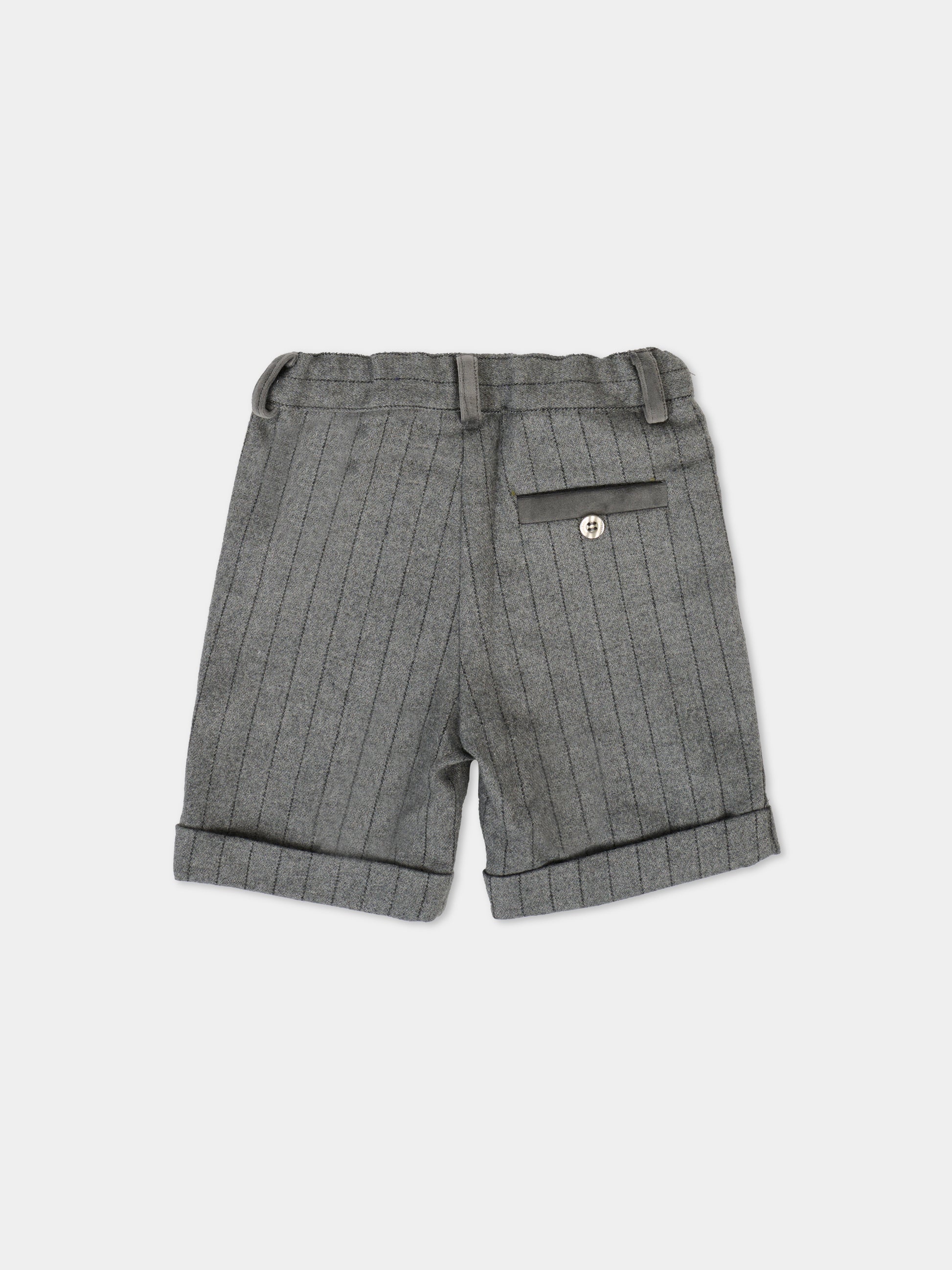 Shorts grigi per neonato gessati,Patachou,PAP CL4133388 C0013