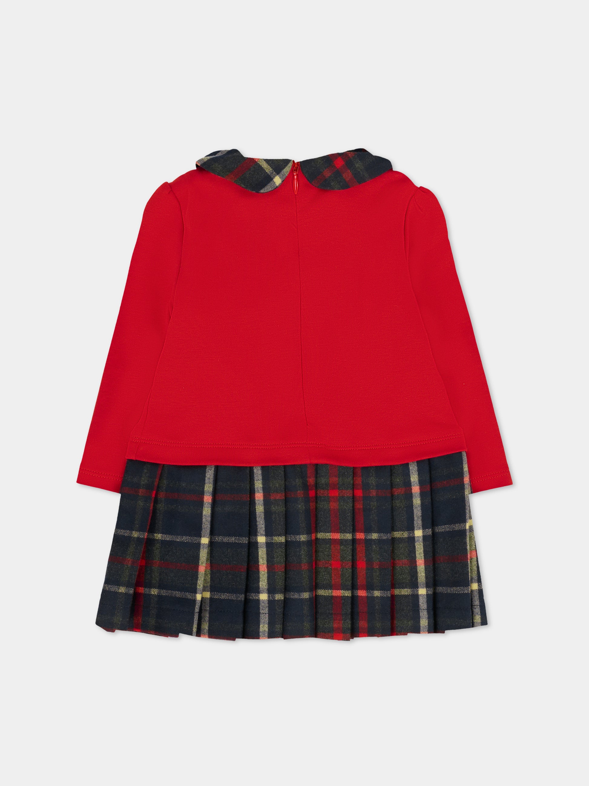 Vestito rosso per neonata con cane,Patachou,PAP VET4133261 960