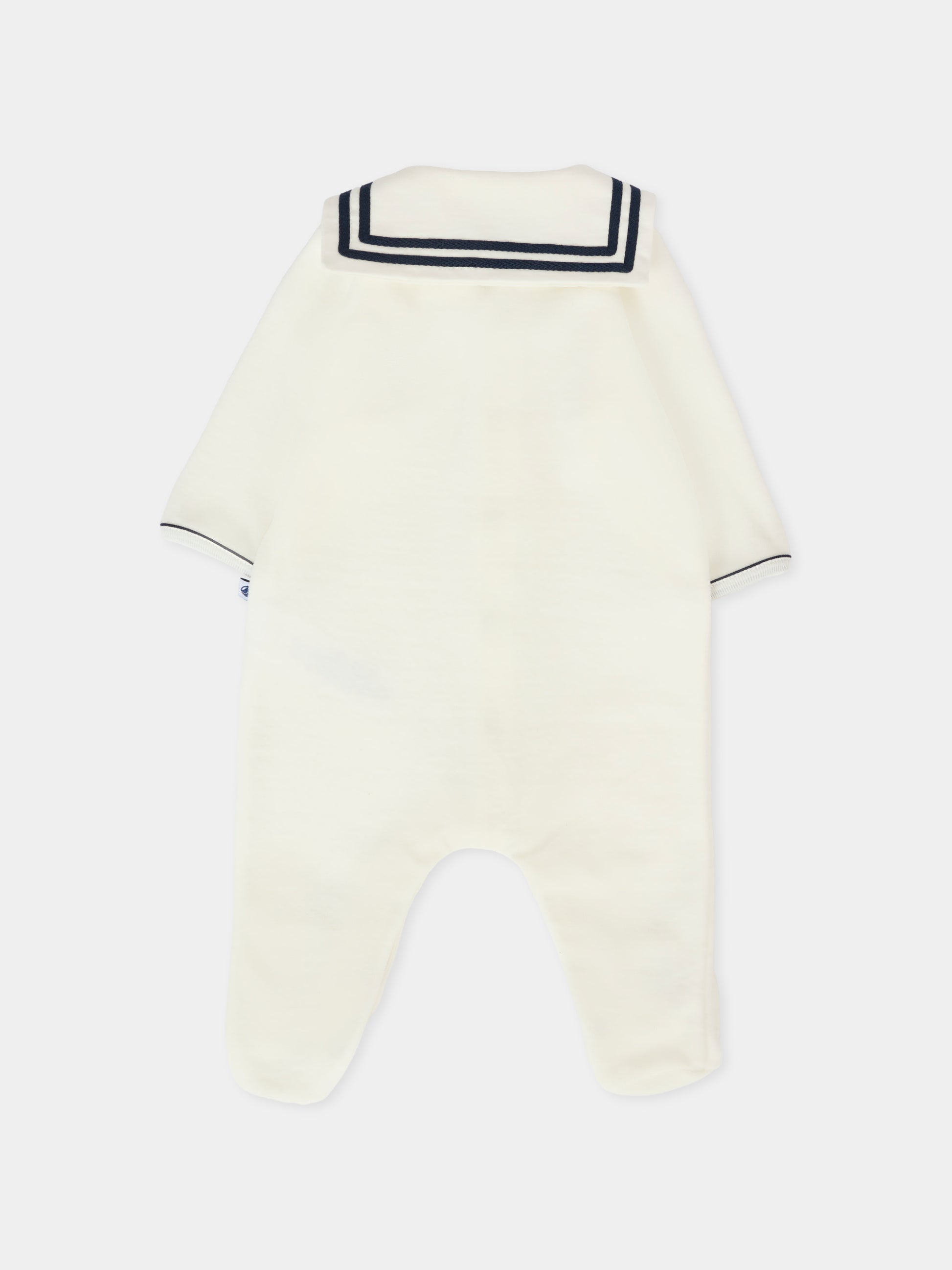 Tutina bianca per neonato con cuore,Petit Bateau,A0DQP 01
