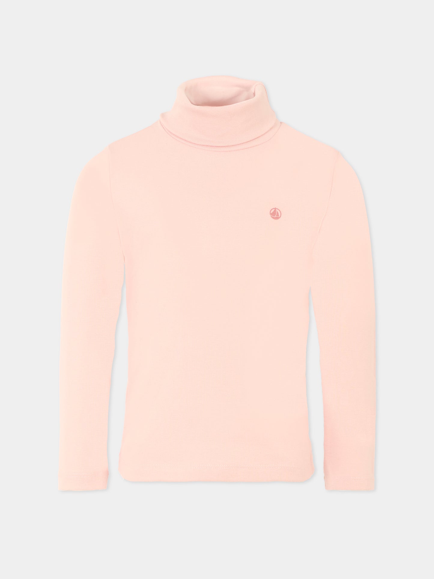 Dolcevita rosa per bambina con logo,Petit Bateau,A0EF5 65