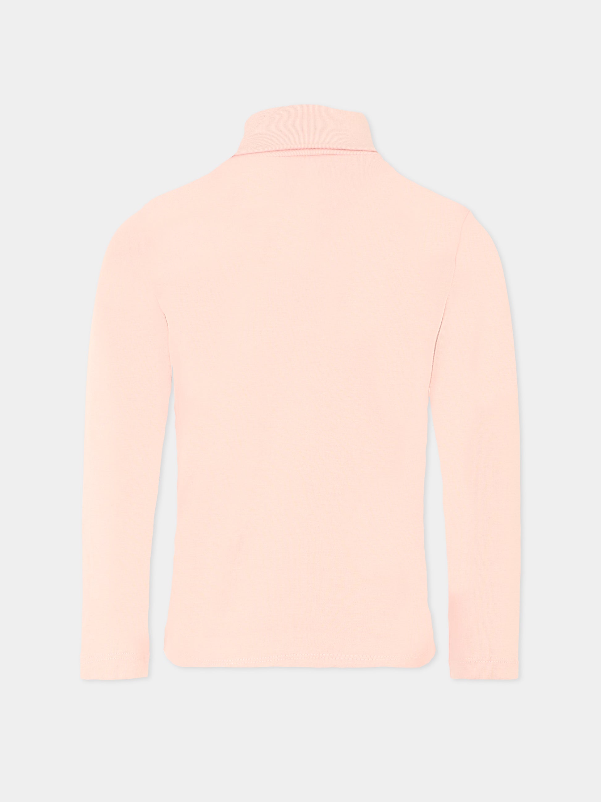 Dolcevita rosa per bambina con logo,Petit Bateau,A0EF5 65