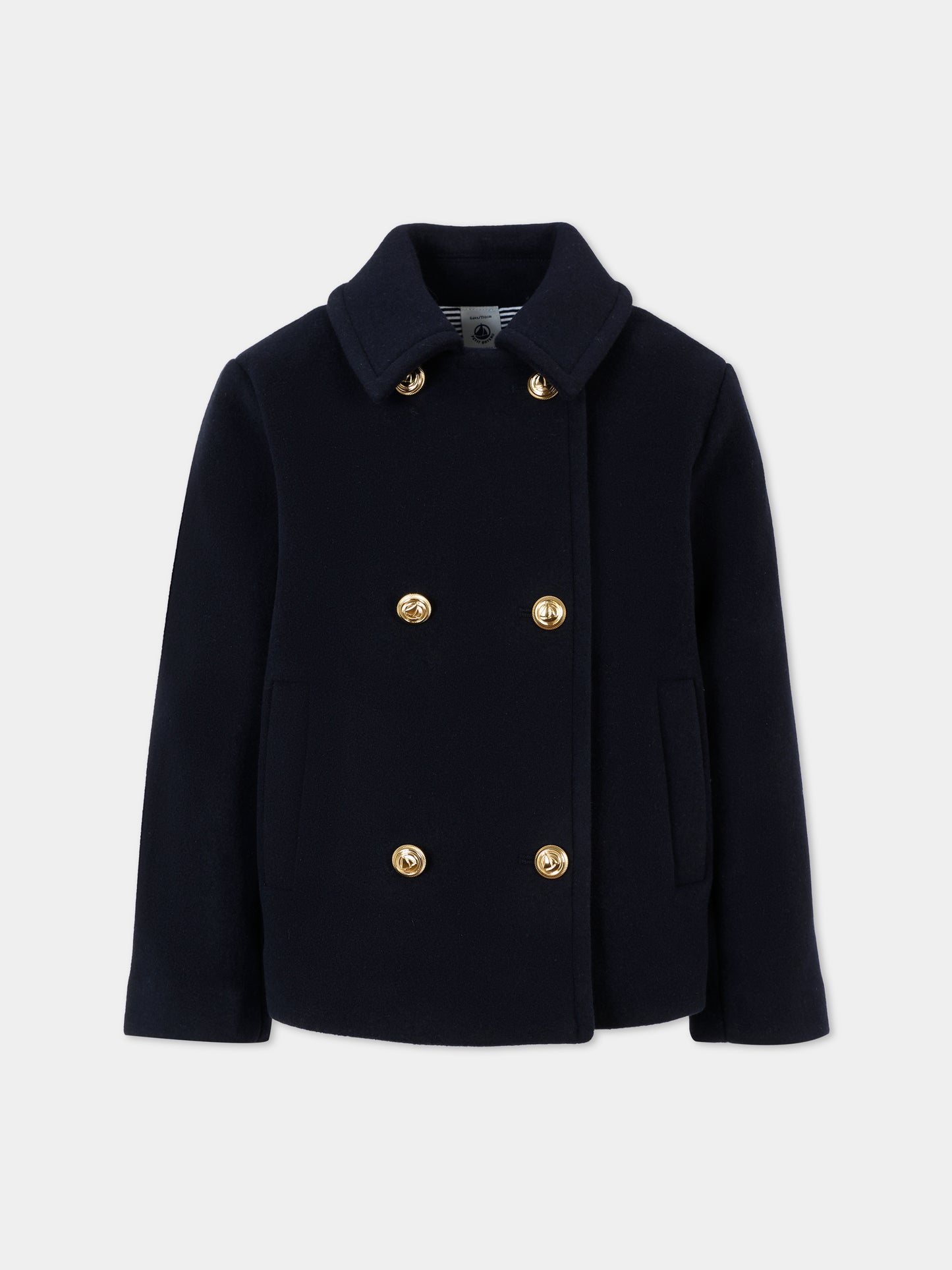 Cappotto blu per bambina,Petit Bateau,A0EGX 01