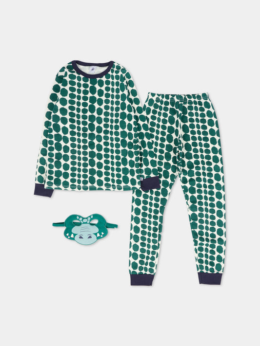 Pigiama verde per bambino con maschera,Petit Bateau,A0DQX 01