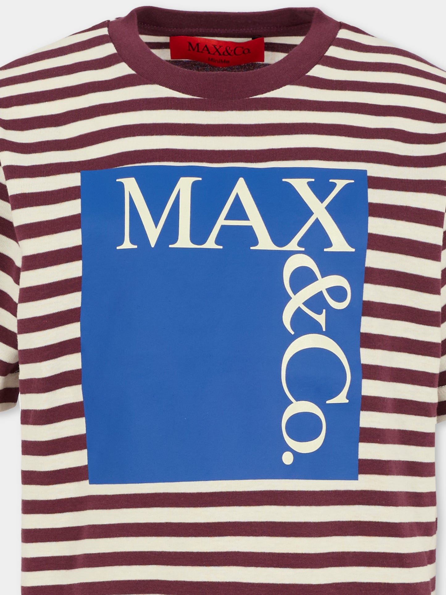 T-shirt viola per bambina con logo,Max&co,MX0192-MX046-MXC18