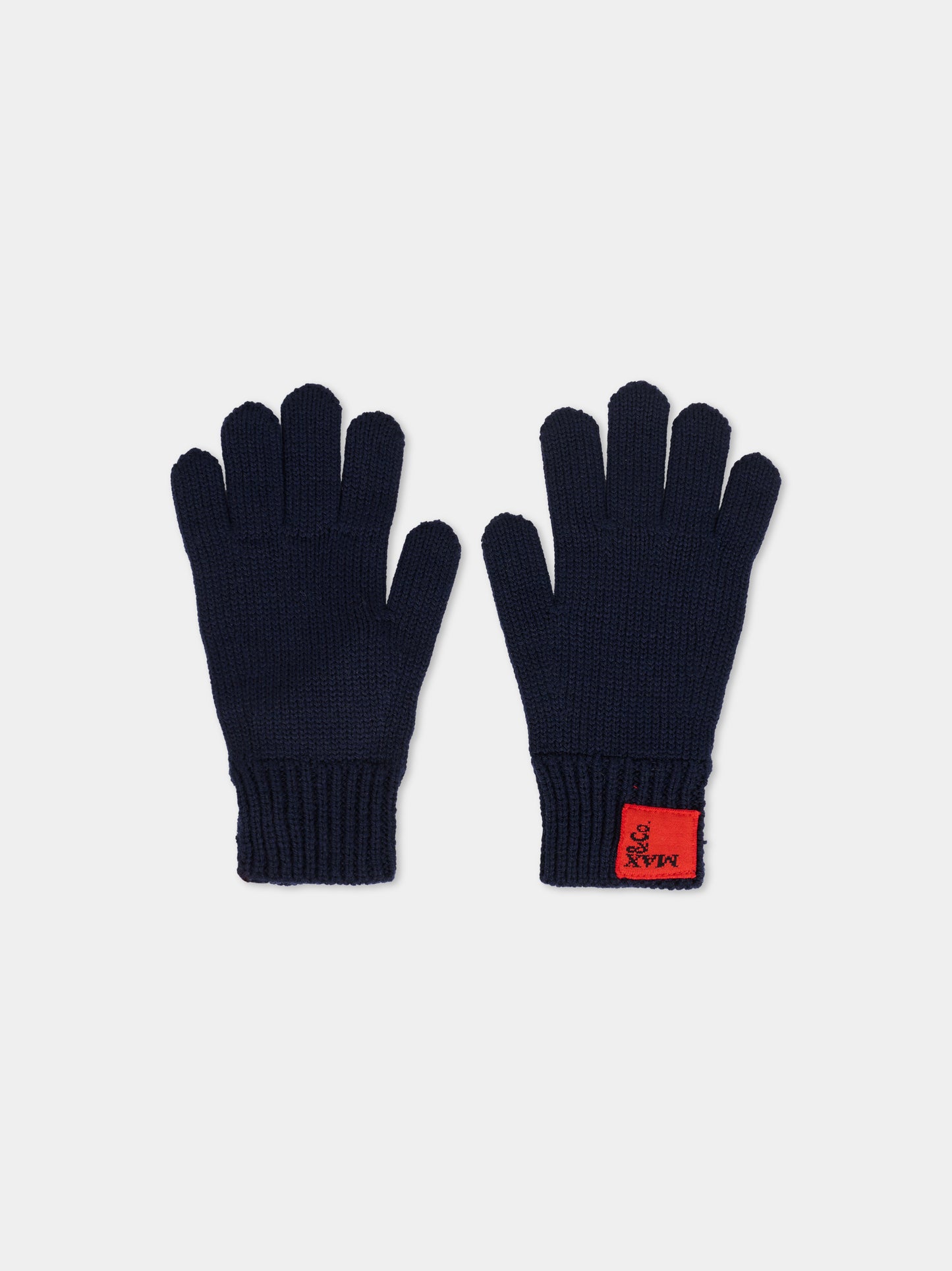 Guanti blu per bambina con patch,Max&co,MX0243-MX048-MX853