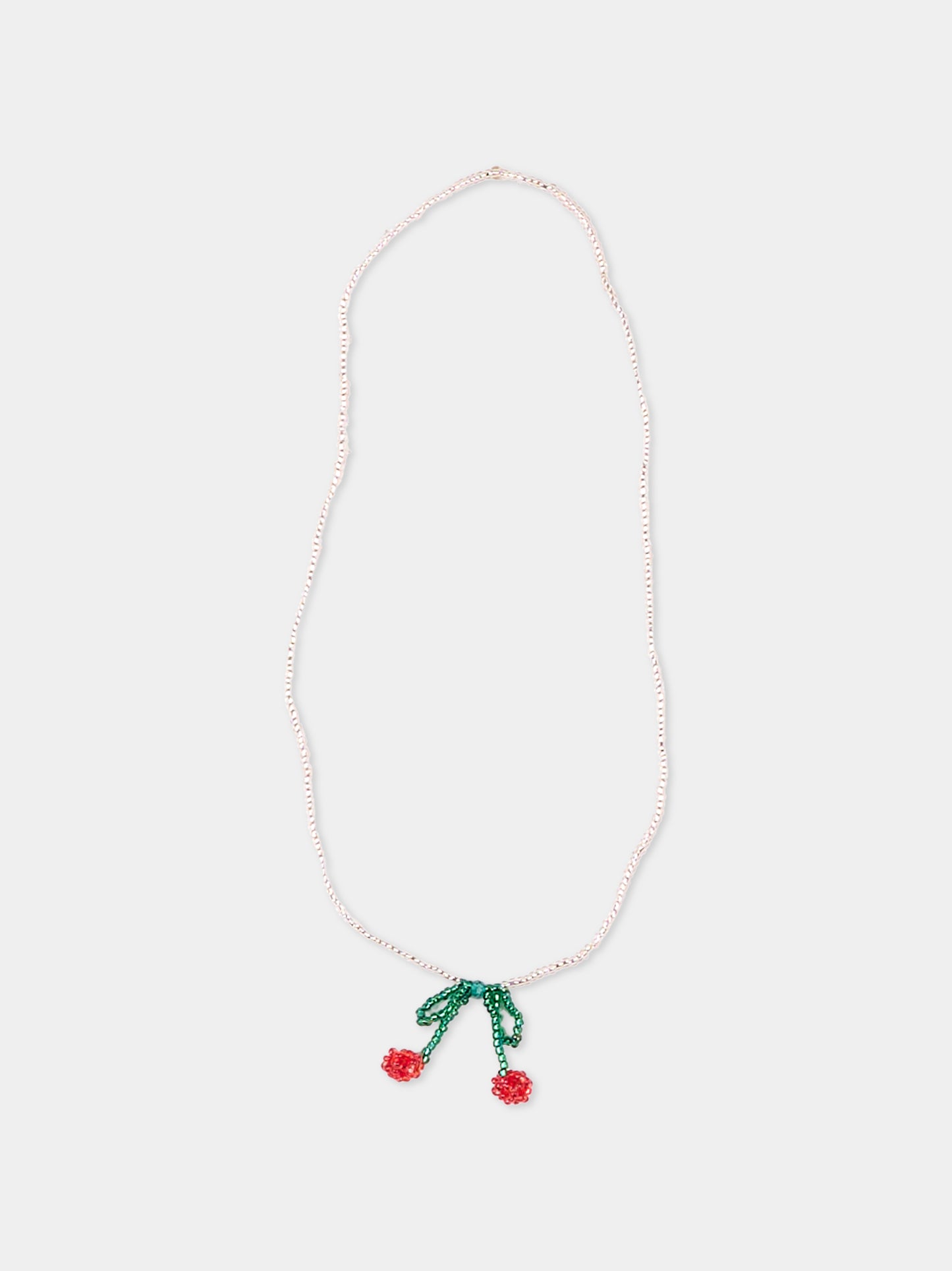 Set collana e bracciale bianco per bambina con ciliegie,Konges Sløjd,KS102074 CHERRY