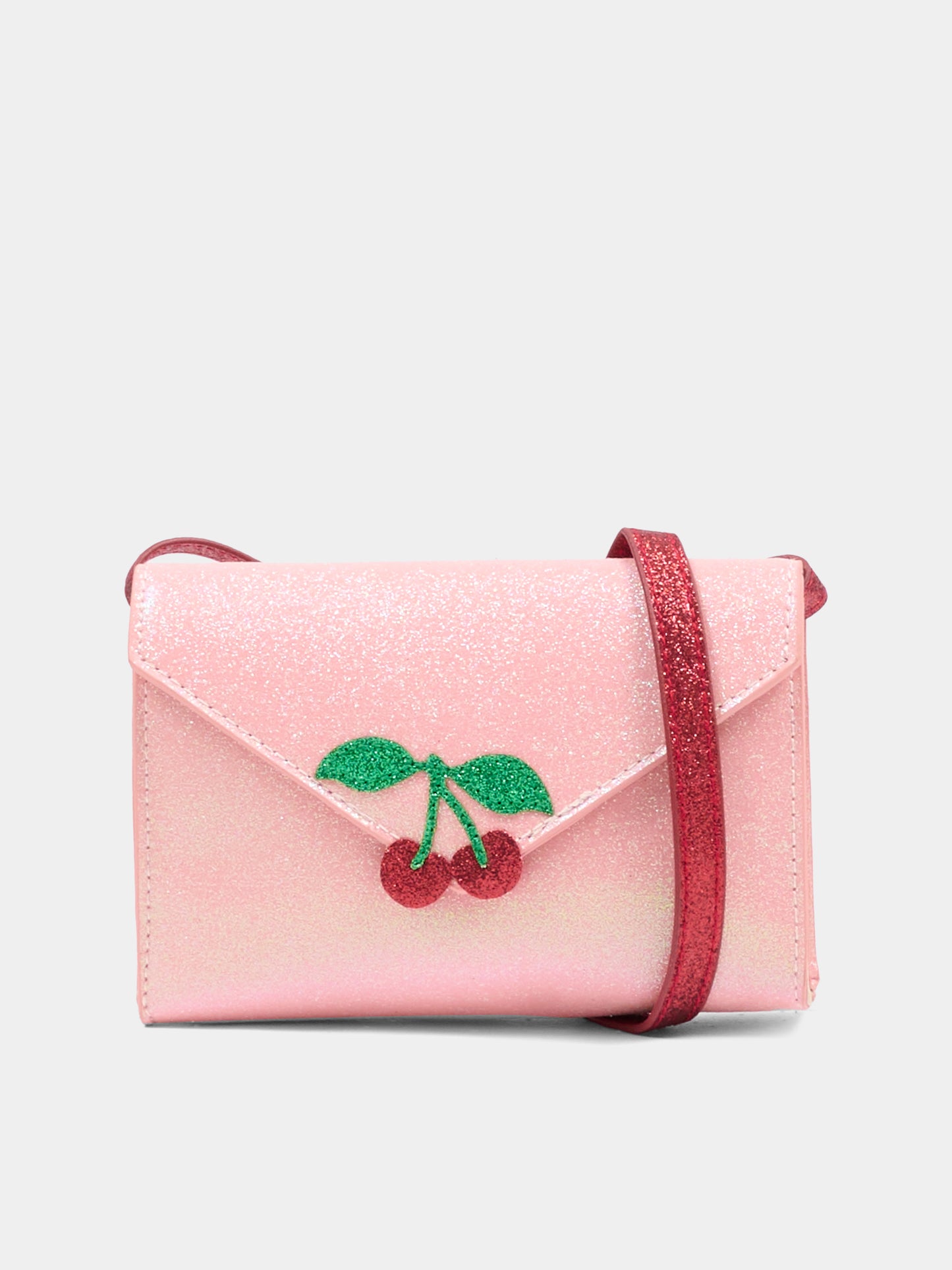 Borsa rosa per bambina con ciliegie,Konges Sløjd,KS103875 PINK GLITTER