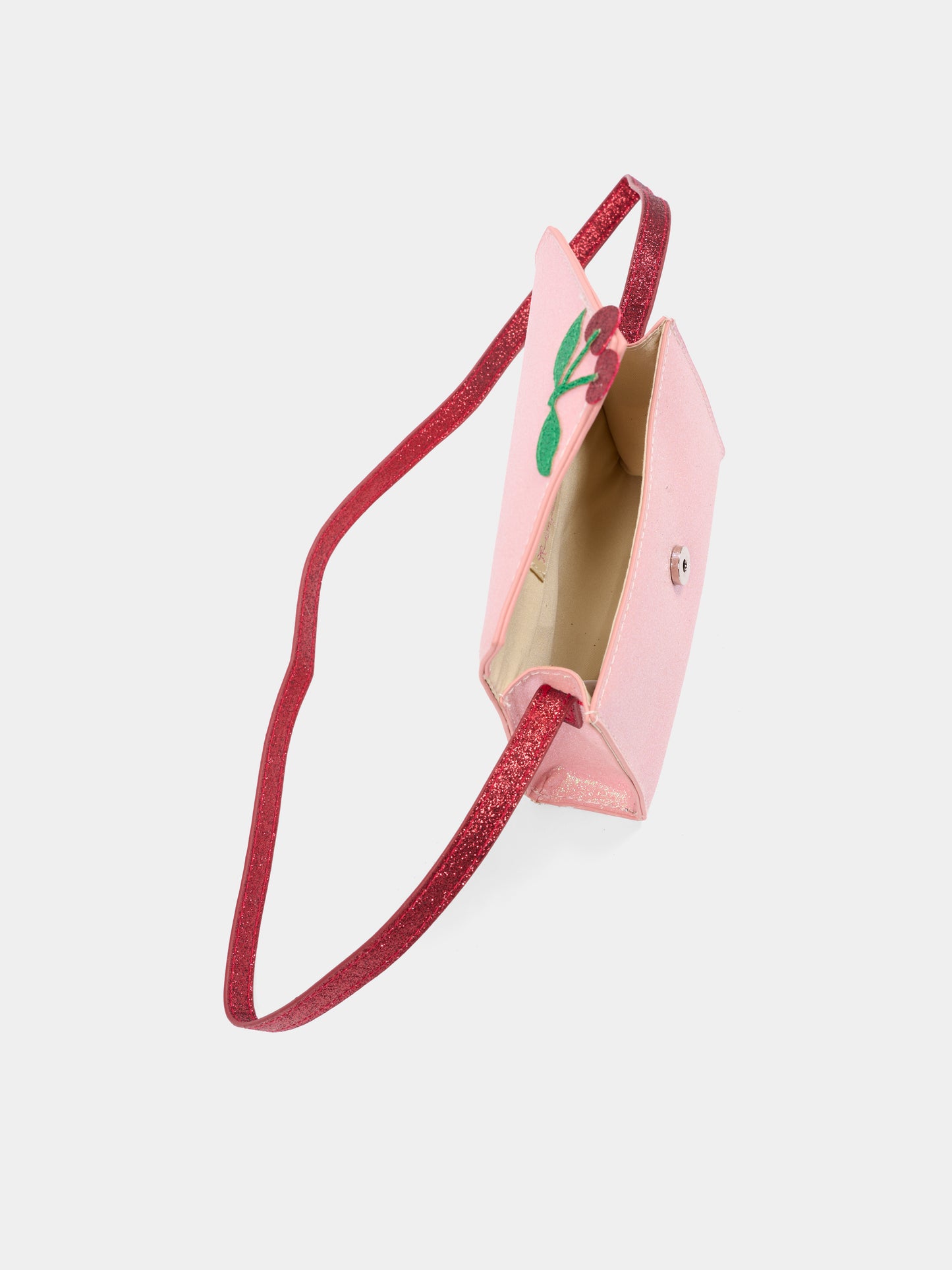 Borsa rosa per bambina con ciliegie,Konges Sløjd,KS103875 PINK GLITTER