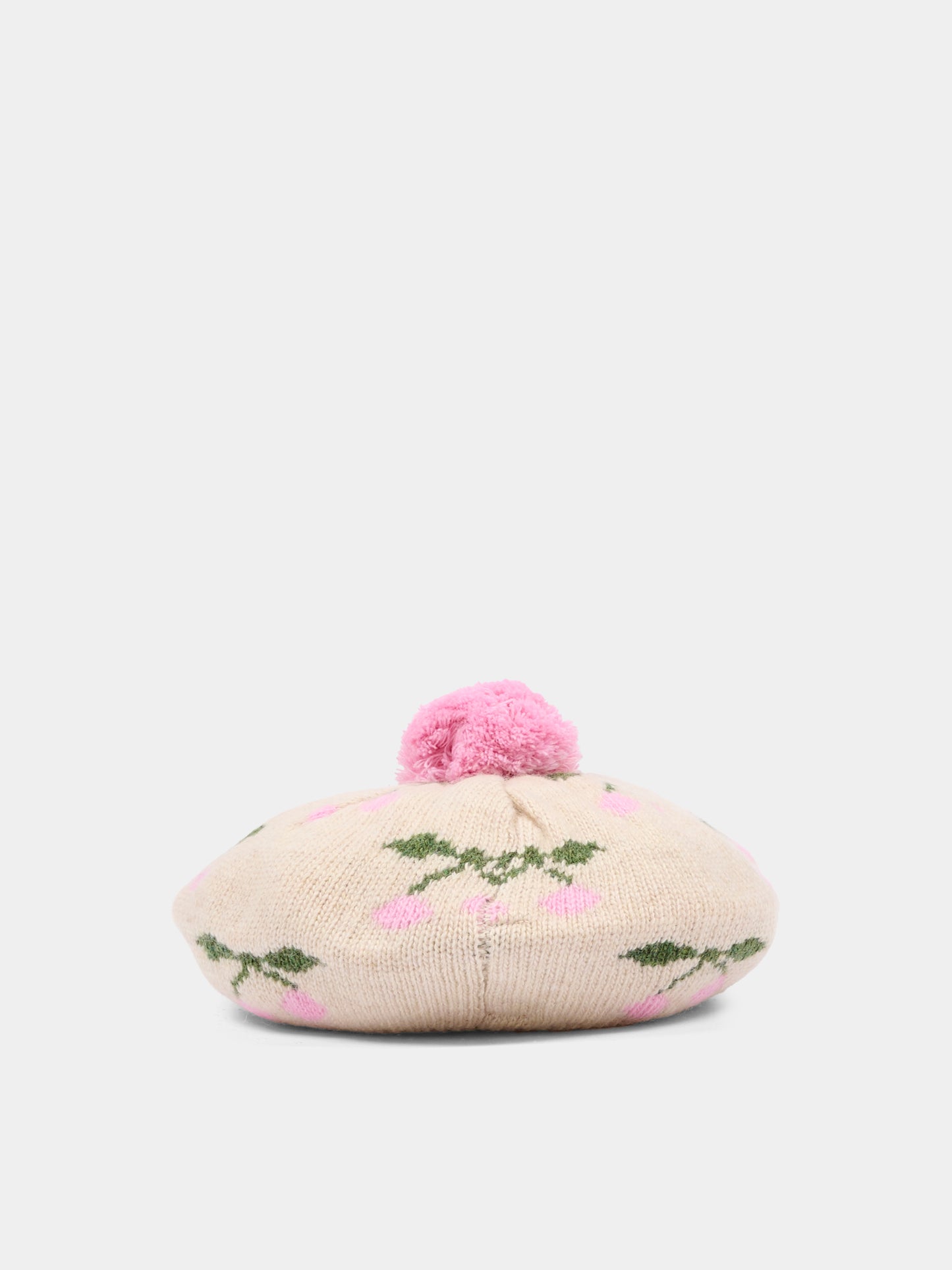 Basco beige per bambina con ciliegie,Konges Sløjd,KS101423 CHERRY