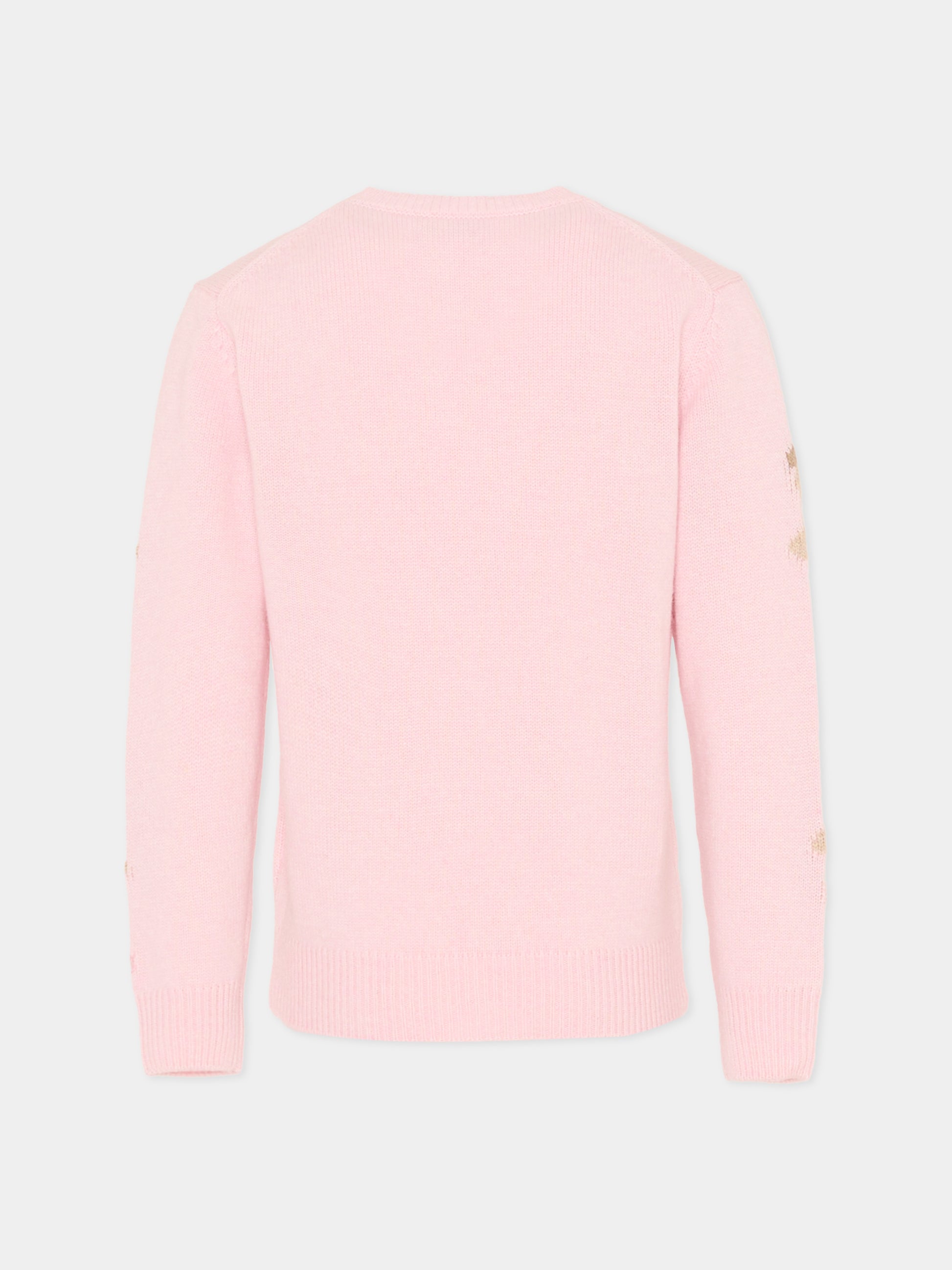 Maglione rosa per bambina con orsi e fiocchi,Mc2 Saint Barth,PRC0005 - 02267I