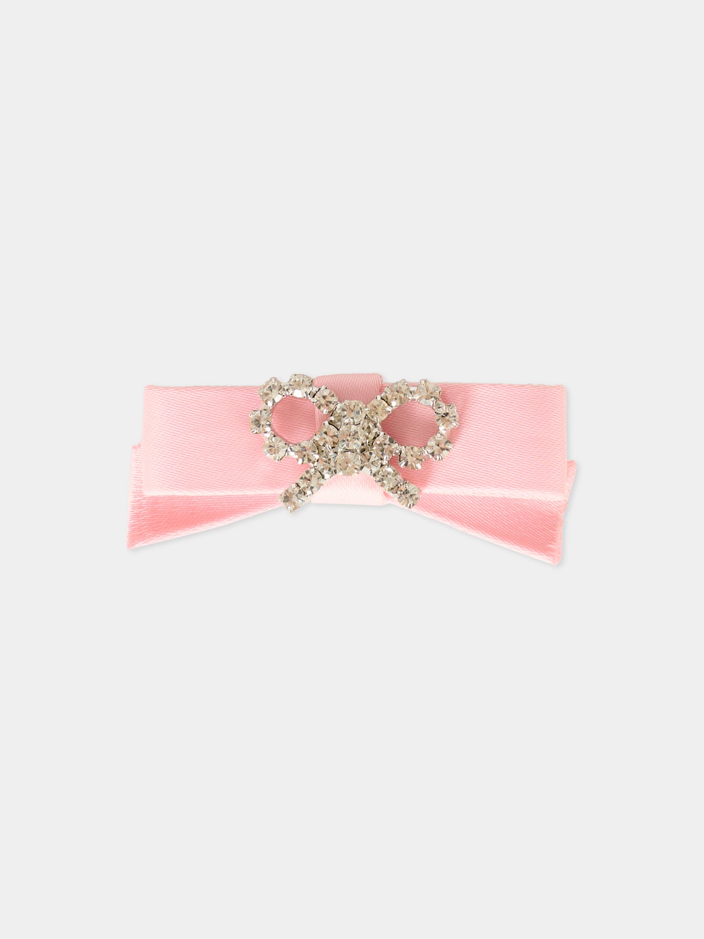 Set fermagli rosa per bambina con fiocco,Self-portrait,AW25-738-P