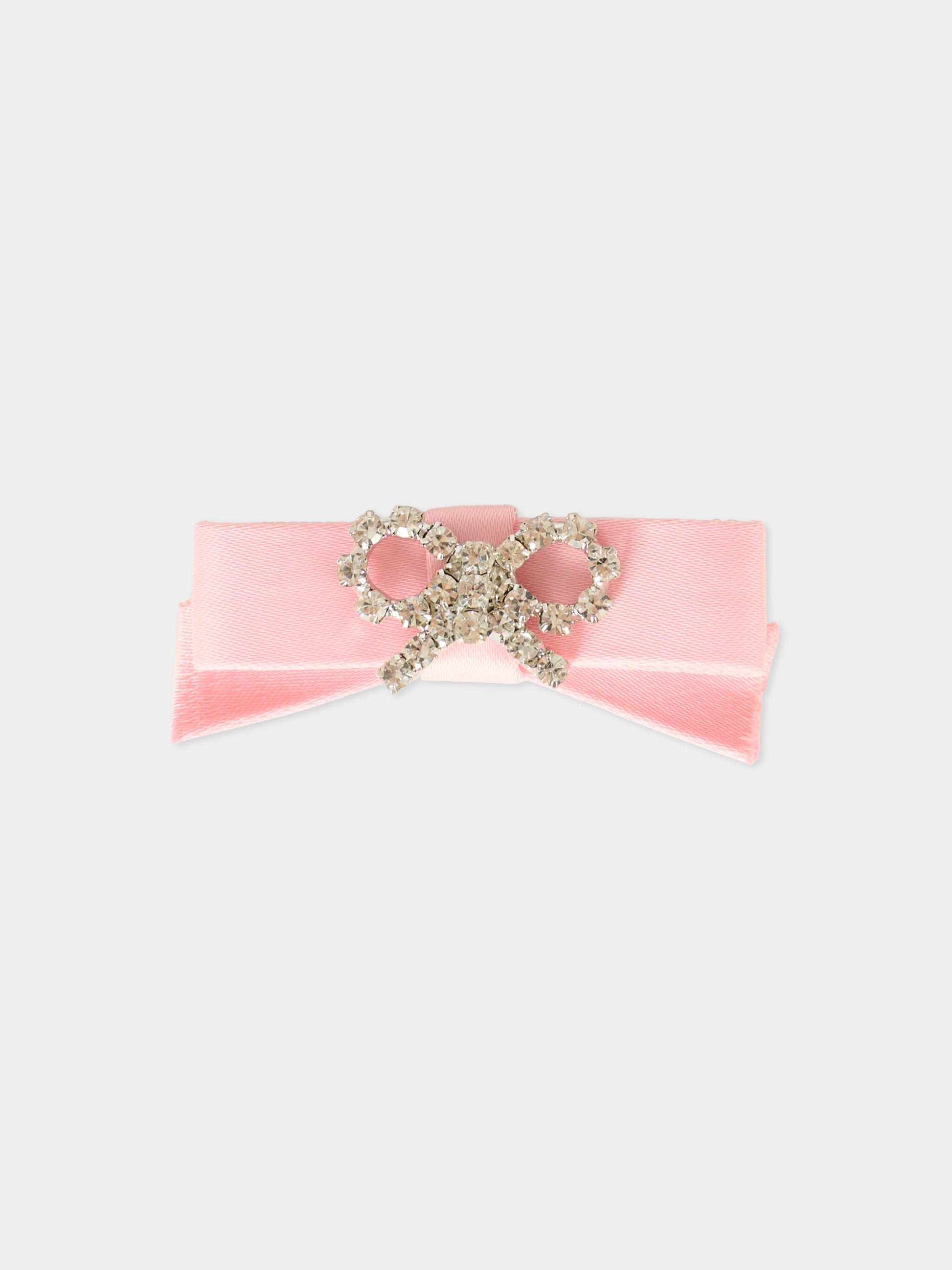 Set fermagli rosa per bambina con fiocco,Self-portrait,AW25-738-P